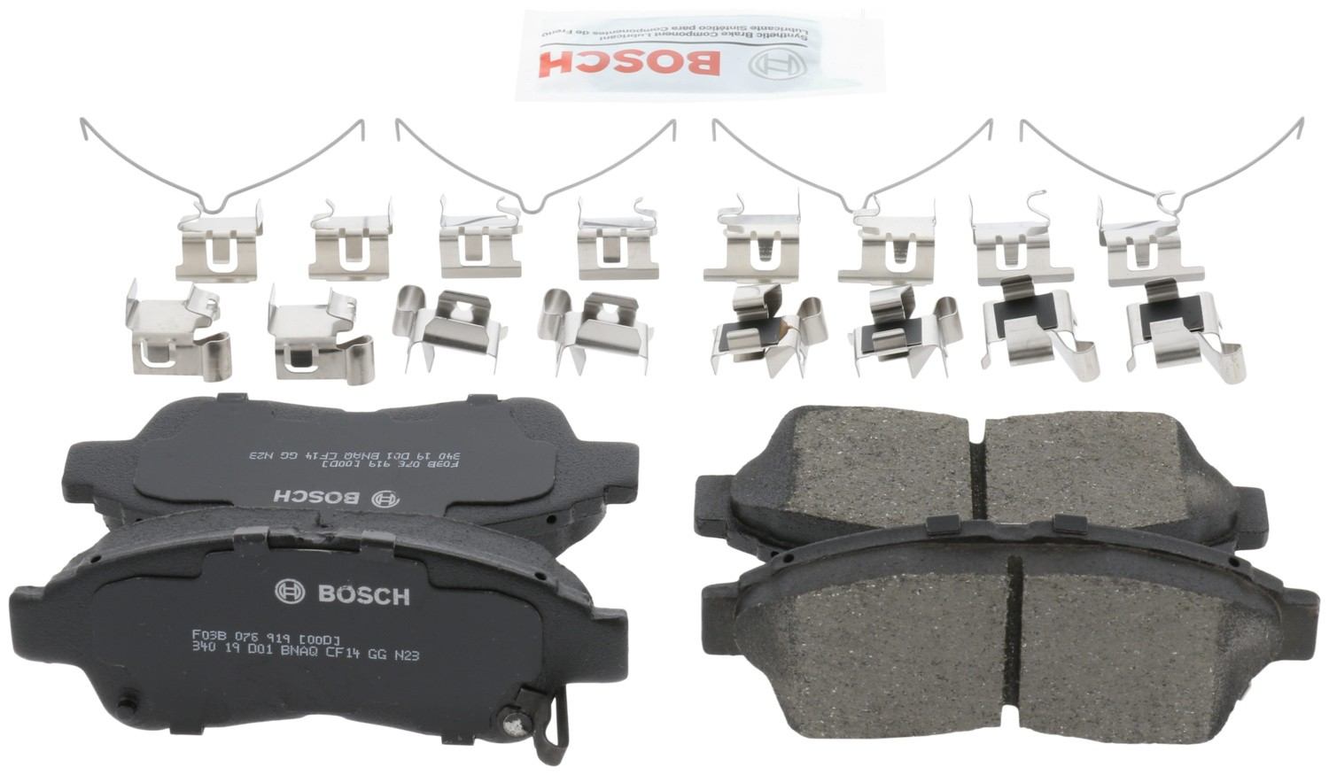 Back View of Front Disc Brake Pad Set BOSCH BC562