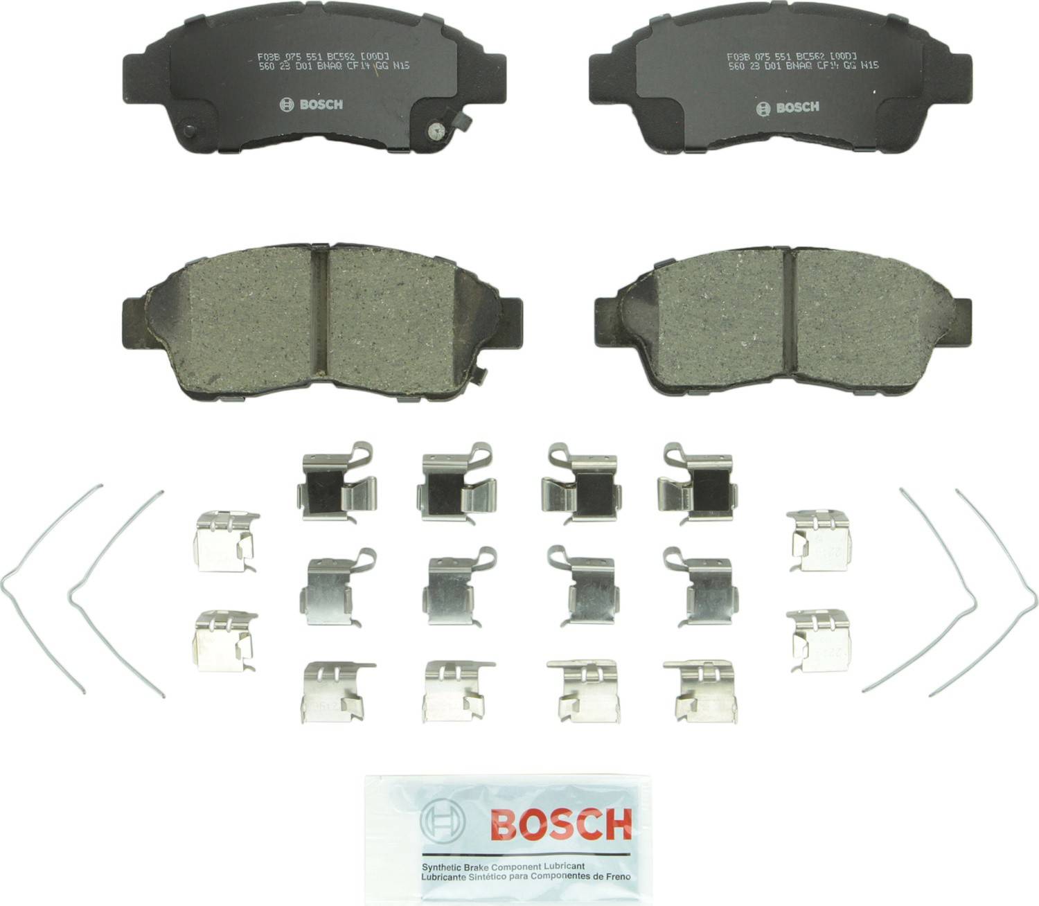 Top View of Front Disc Brake Pad Set BOSCH BC562