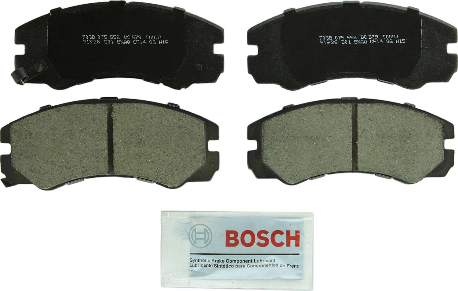 Front View of Front Disc Brake Pad Set BOSCH BC579