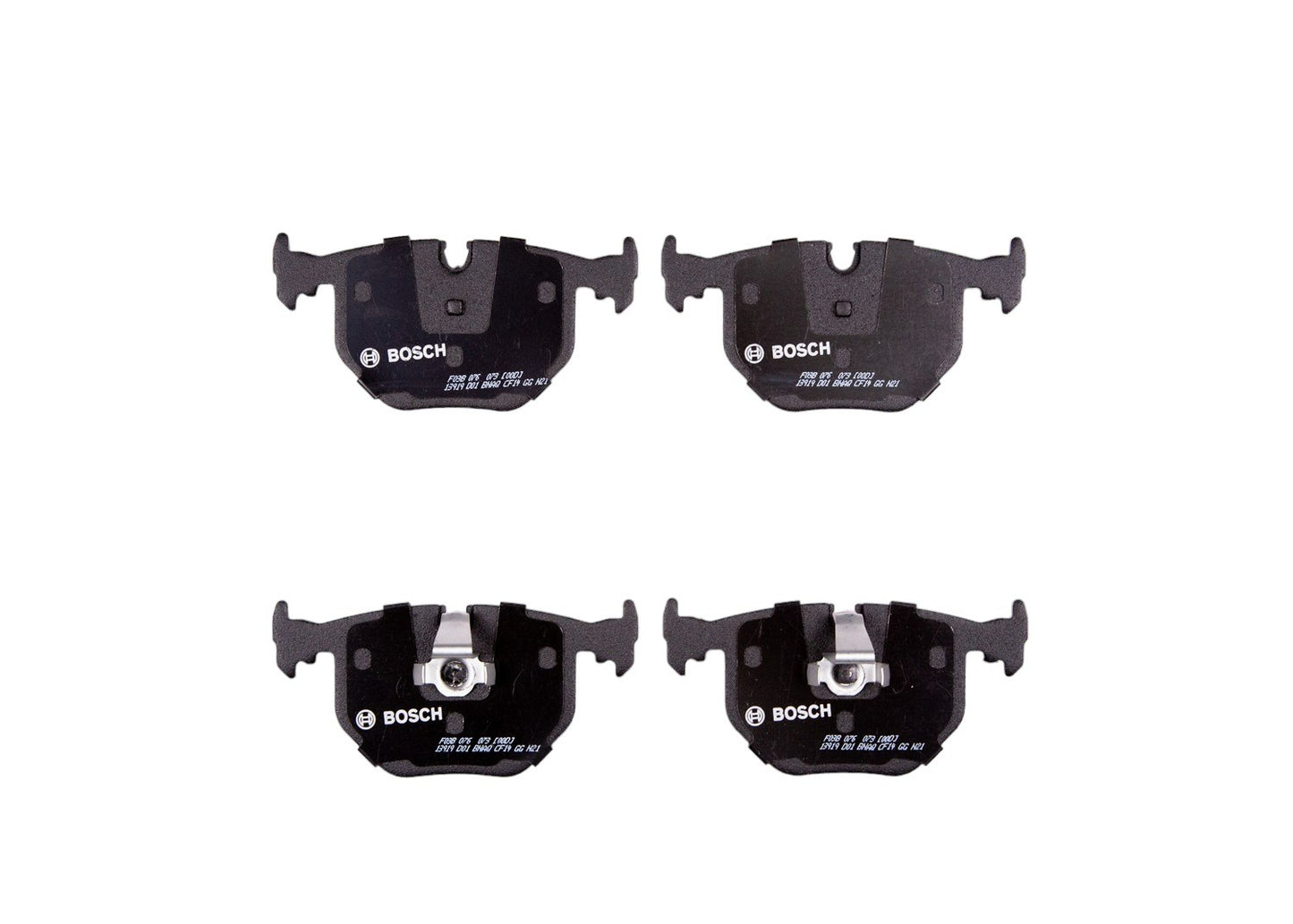 Bottom View of Rear Disc Brake Pad Set BOSCH BC683