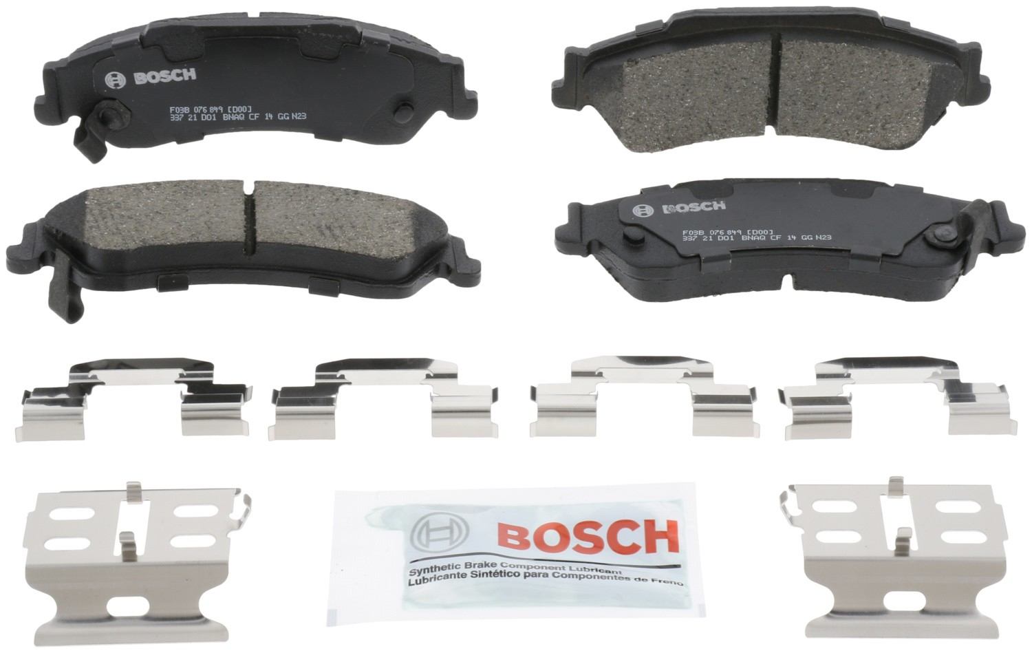 Front View of Rear Disc Brake Pad Set BOSCH BC729