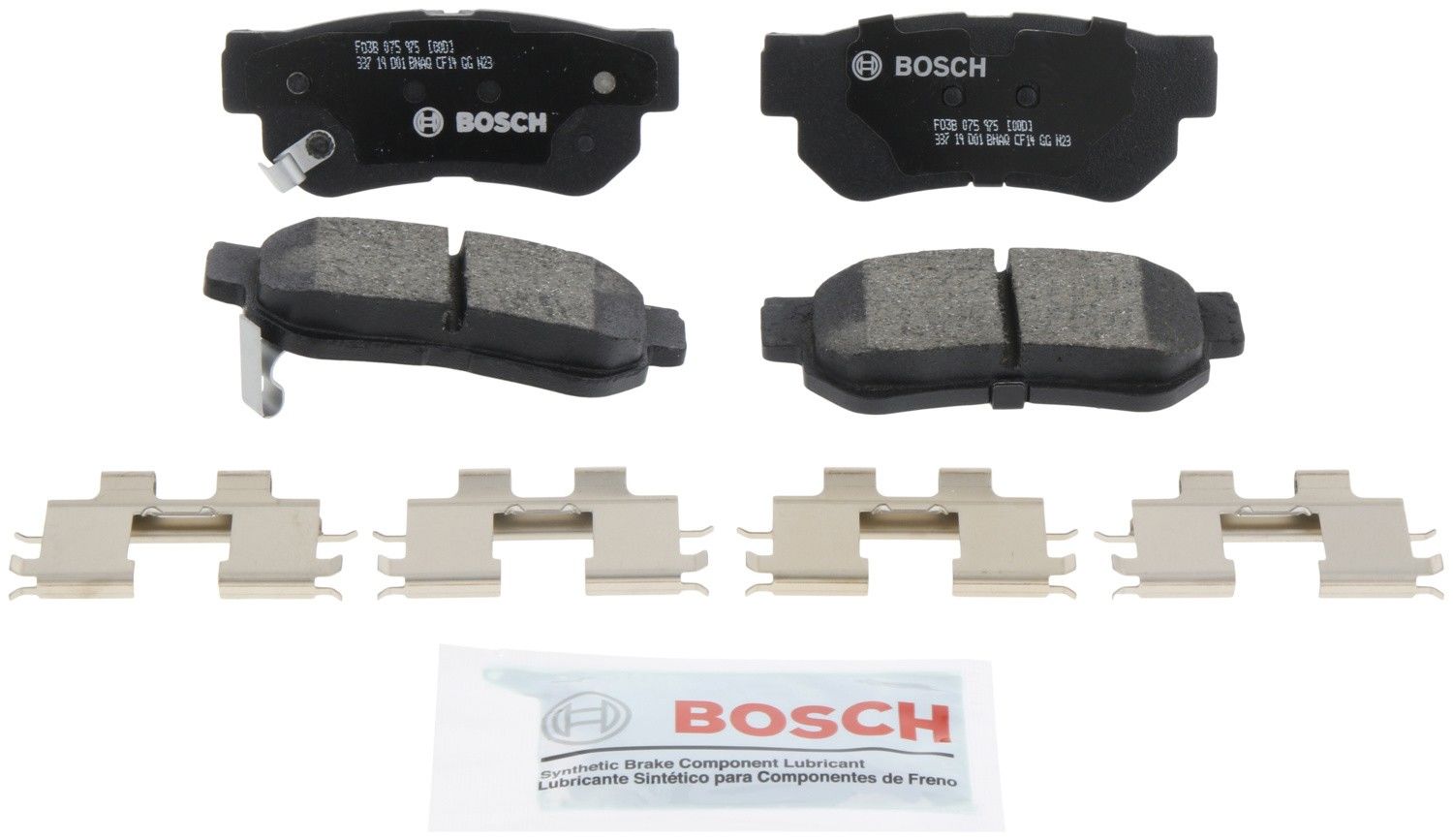 Front View of Rear Disc Brake Pad Set BOSCH BC813