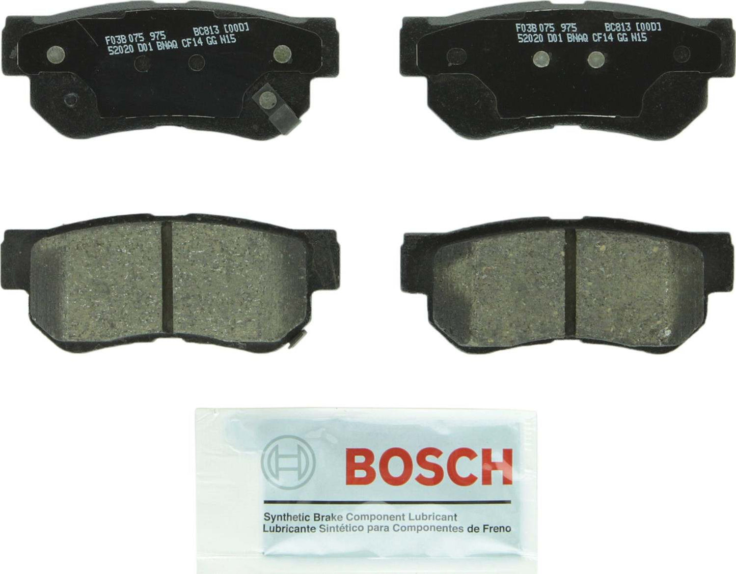 Top View of Rear Disc Brake Pad Set BOSCH BC813