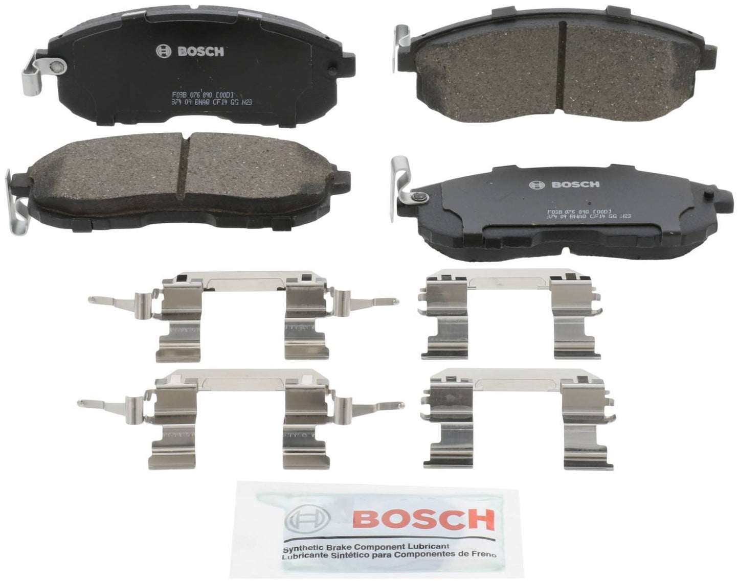 Front View of Front Disc Brake Pad Set BOSCH BC815A