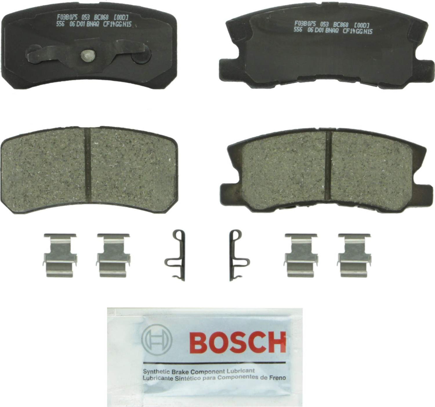 Front View of Rear Disc Brake Pad Set BOSCH BC868