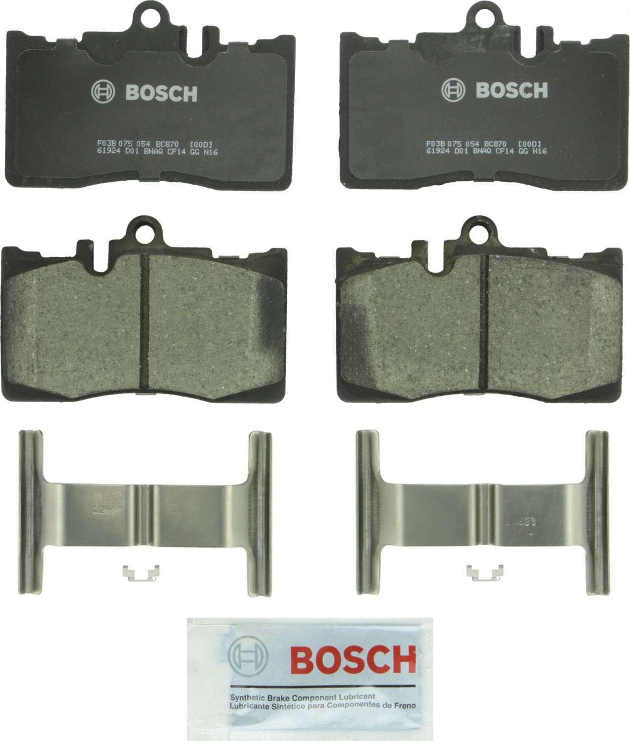 Top View of Front Disc Brake Pad Set BOSCH BC870