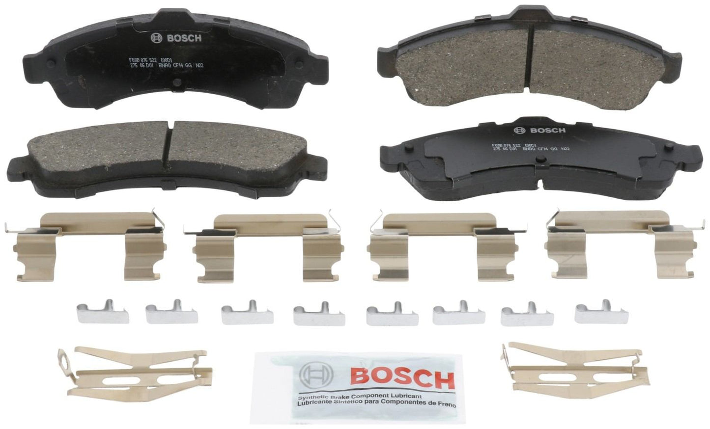 Front View of Front Disc Brake Pad Set BOSCH BC882