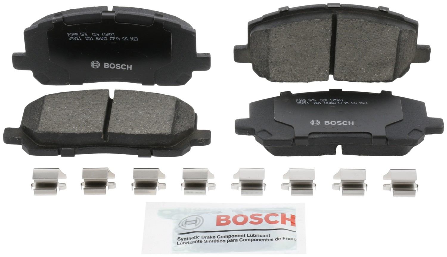 Front View of Front Disc Brake Pad Set BOSCH BC884