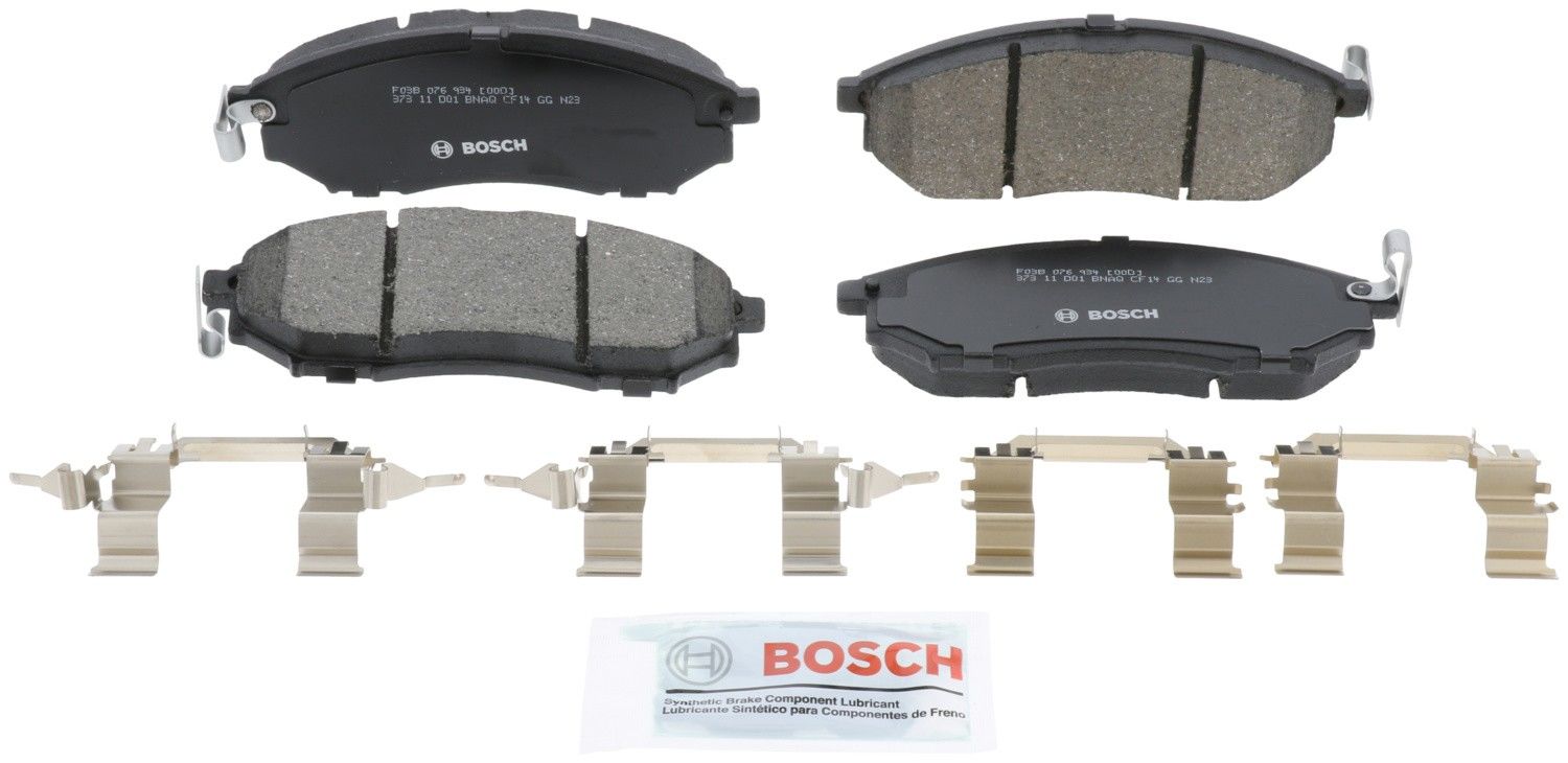 Front View of Front Disc Brake Pad Set BOSCH BC888