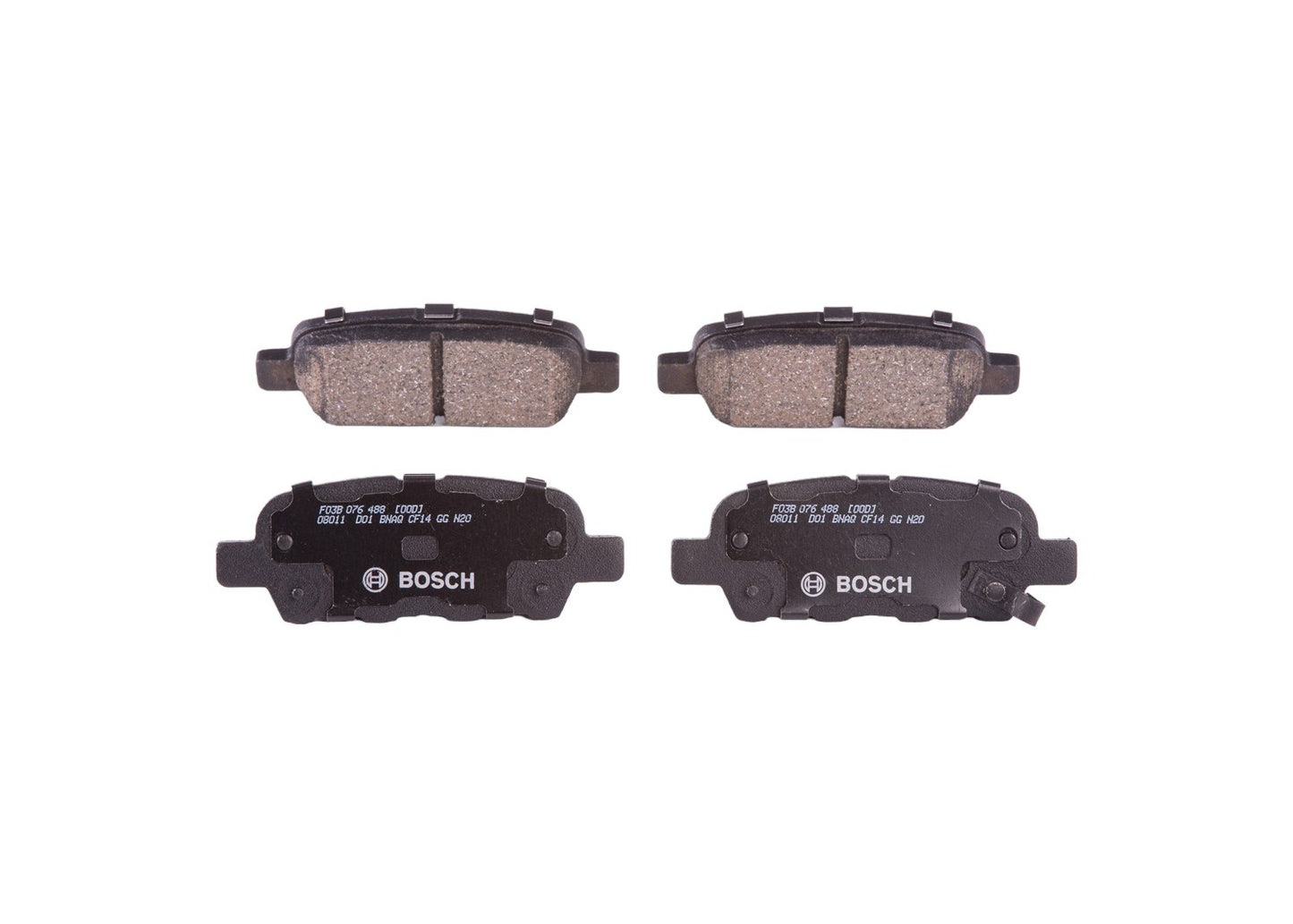 Front View of Rear Disc Brake Pad Set BOSCH BC905