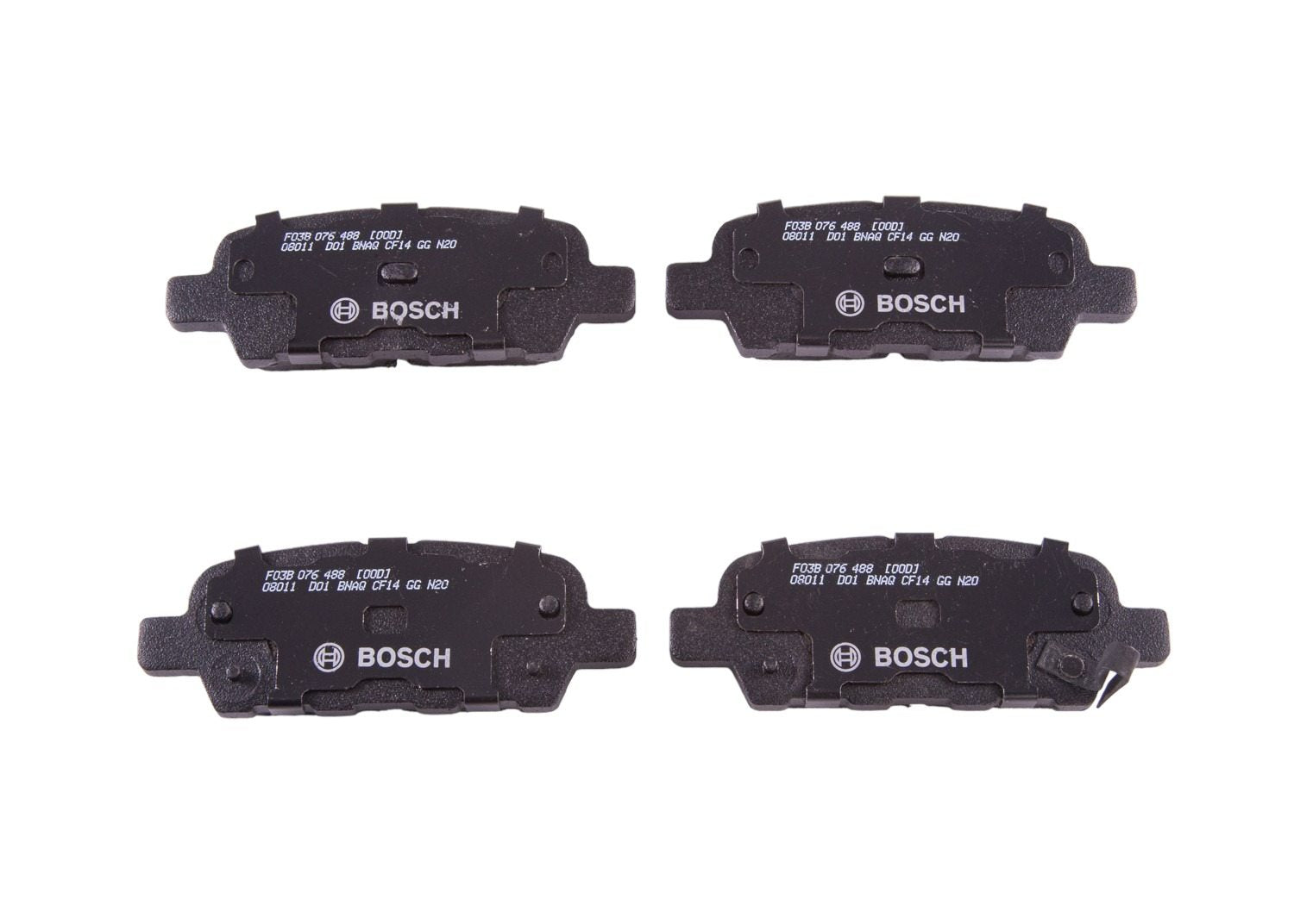 Top View of Rear Disc Brake Pad Set BOSCH BC905