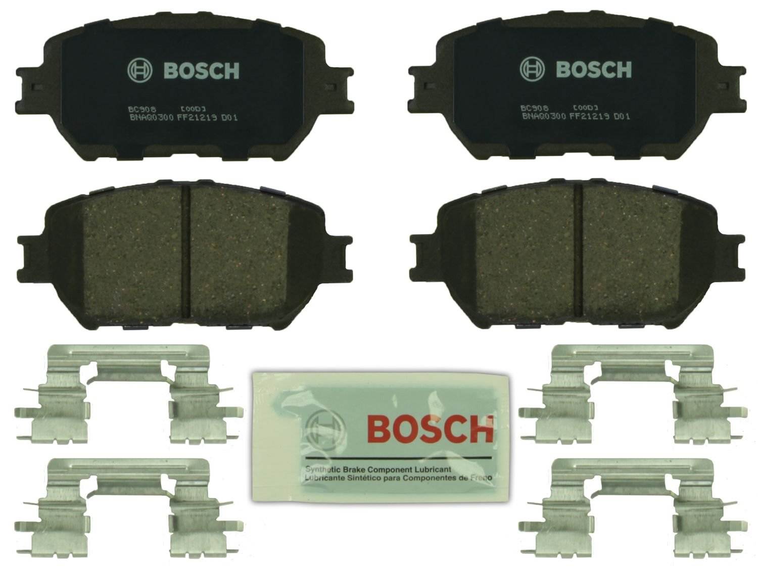 Top View of Front Disc Brake Pad Set BOSCH BC908