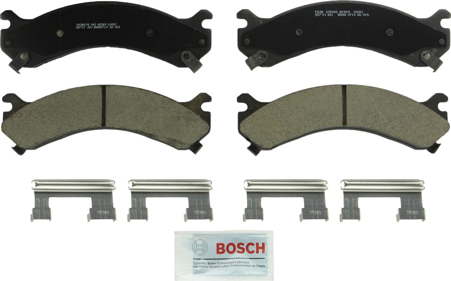 Front View of Rear Disc Brake Pad Set BOSCH BC909