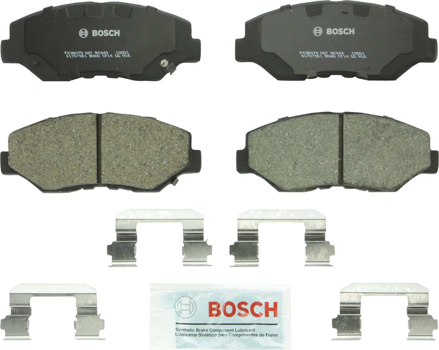 Top View of Front Disc Brake Pad Set BOSCH BC943