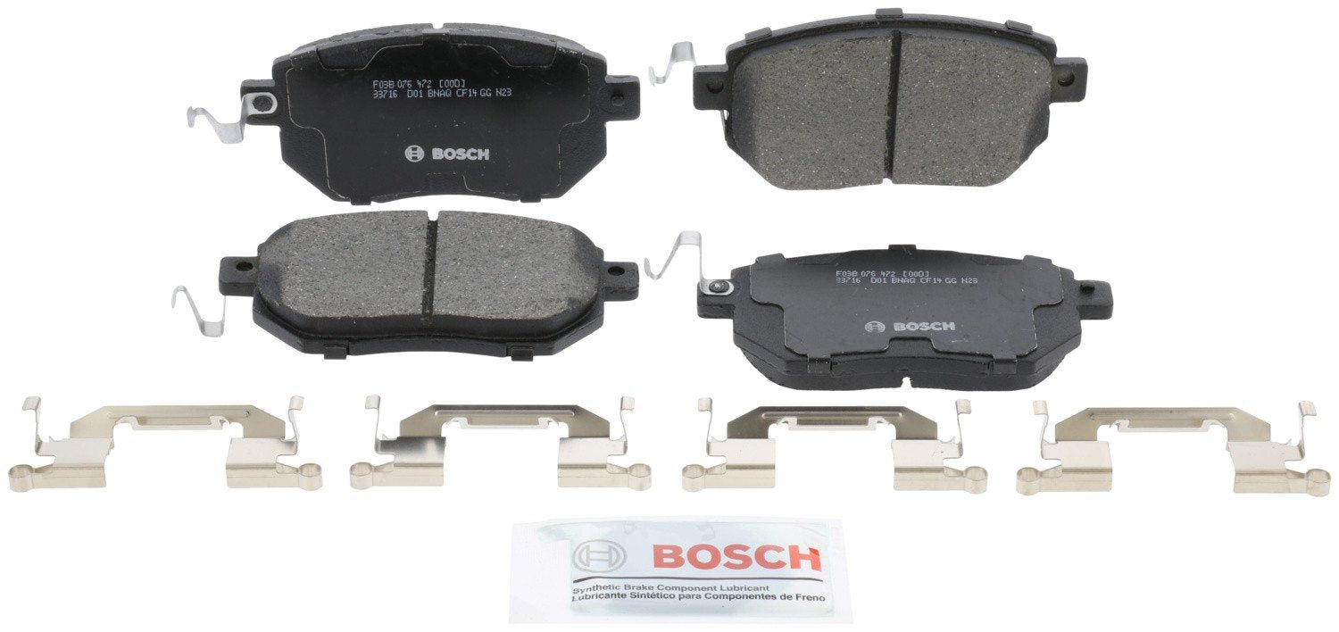 Front View of Front Disc Brake Pad Set BOSCH BC969