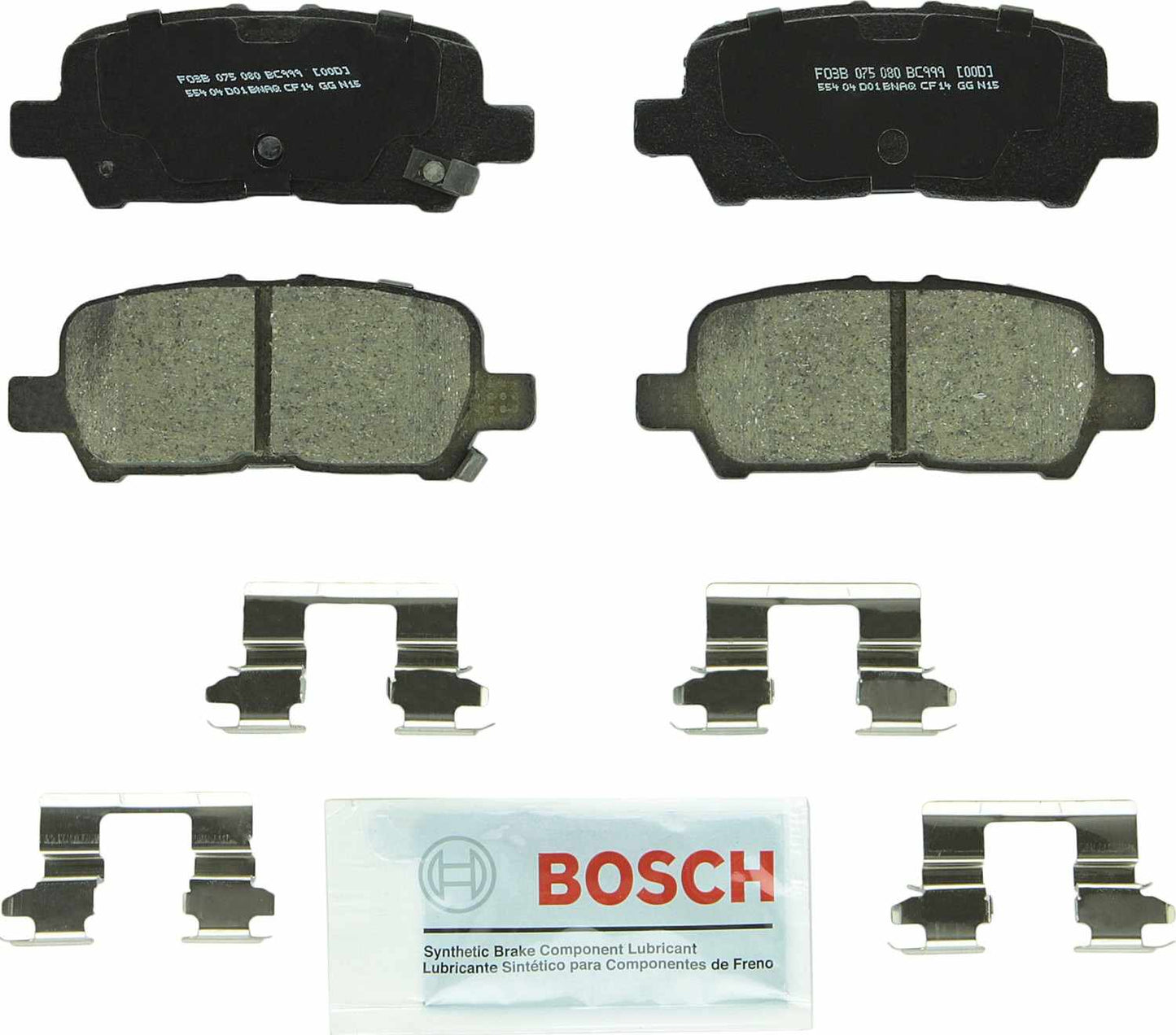 Front View of Rear Disc Brake Pad Set BOSCH BC999