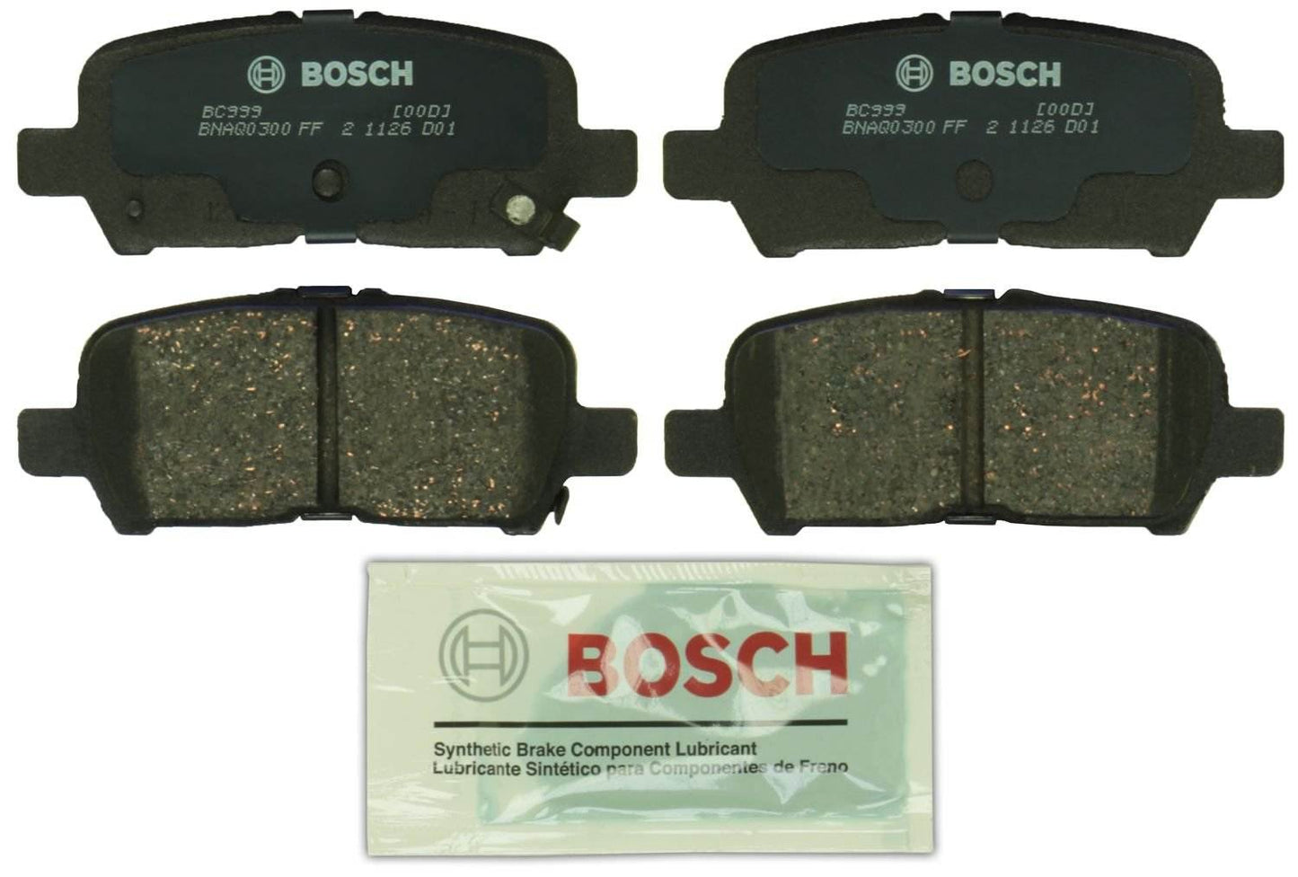 Top View of Rear Disc Brake Pad Set BOSCH BC999