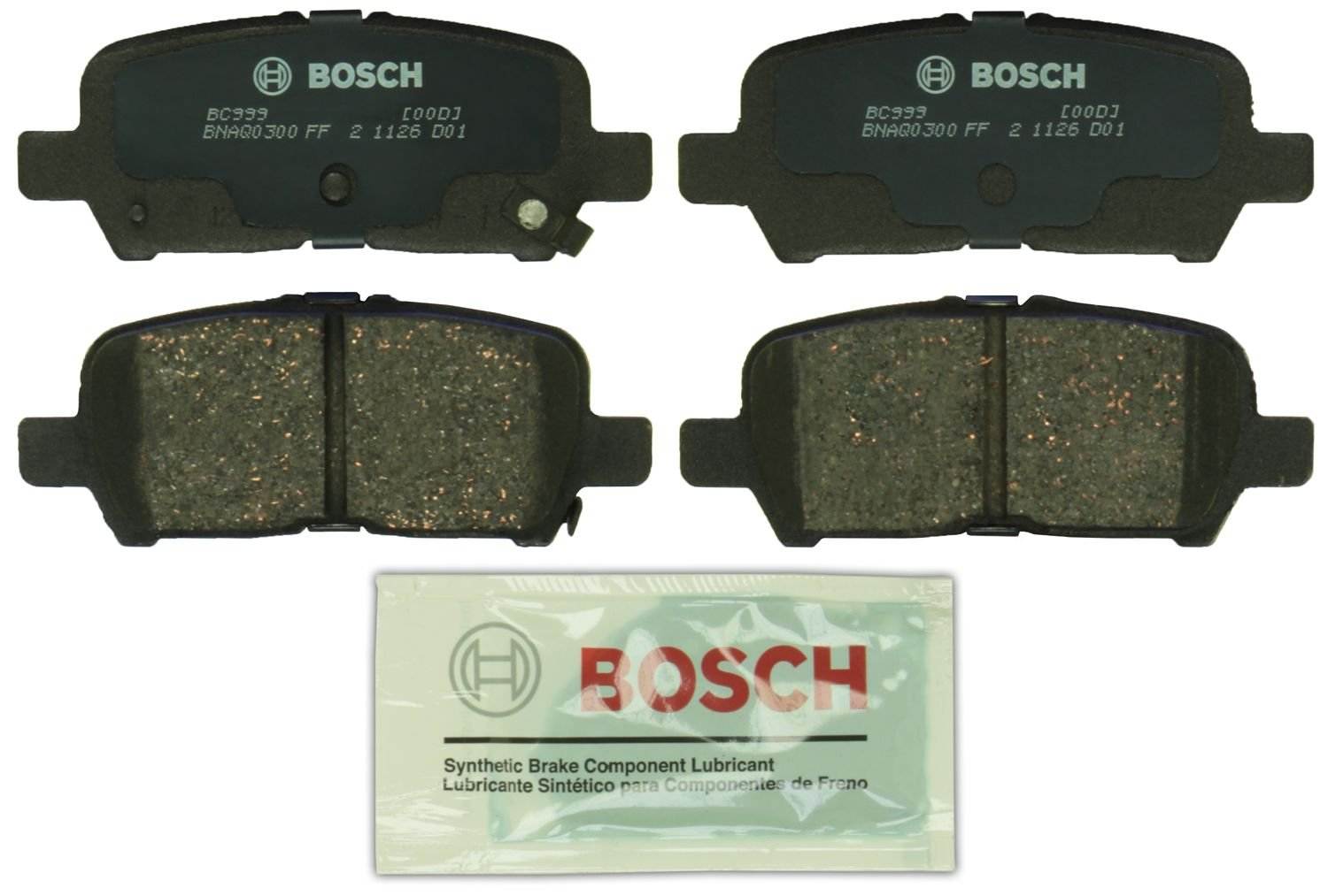 Top View of Rear Disc Brake Pad Set BOSCH BC999