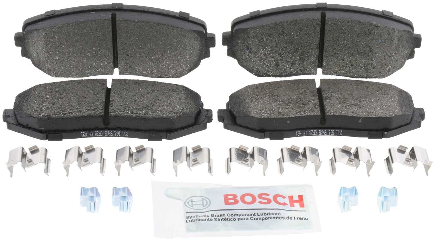 Front View of Front Disc Brake Pad Set BOSCH BE1188H