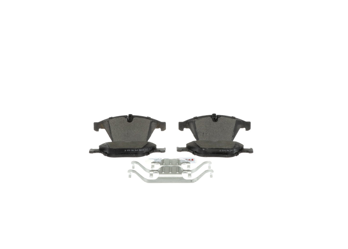 Bottom View of Front Disc Brake Pad Set BOSCH BE1260CH