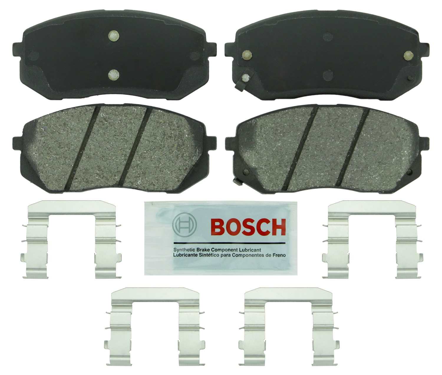 Front View of Front Disc Brake Pad Set BOSCH BE1295H