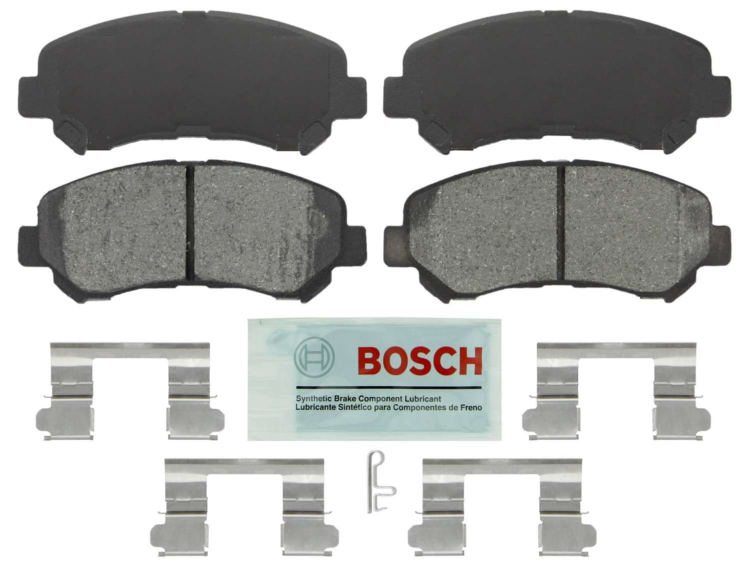 Front View of Front Disc Brake Pad Set BOSCH BE1338H