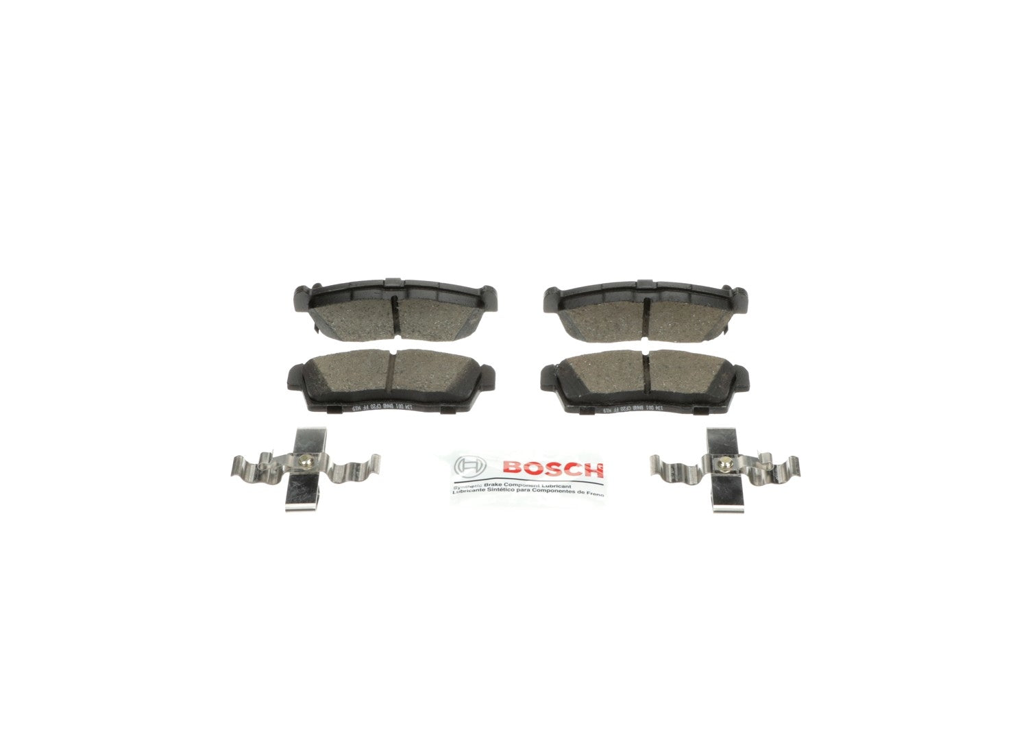 Front View of Front Disc Brake Pad Set BOSCH BE1658H