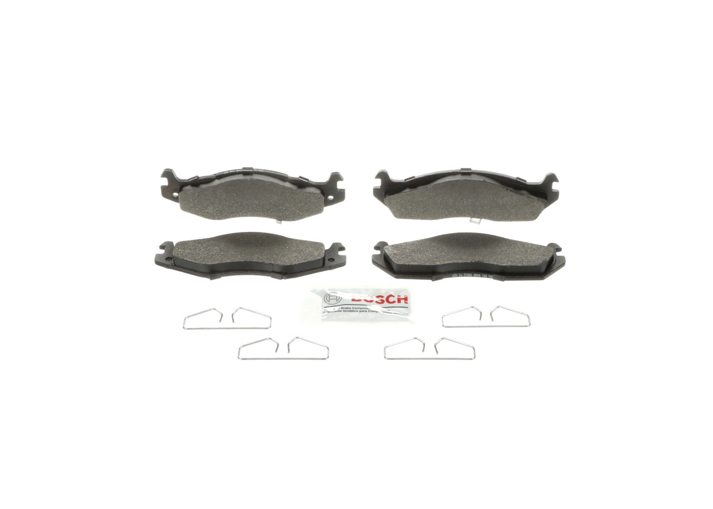 Front View of Front Disc Brake Pad Set BOSCH BE203H