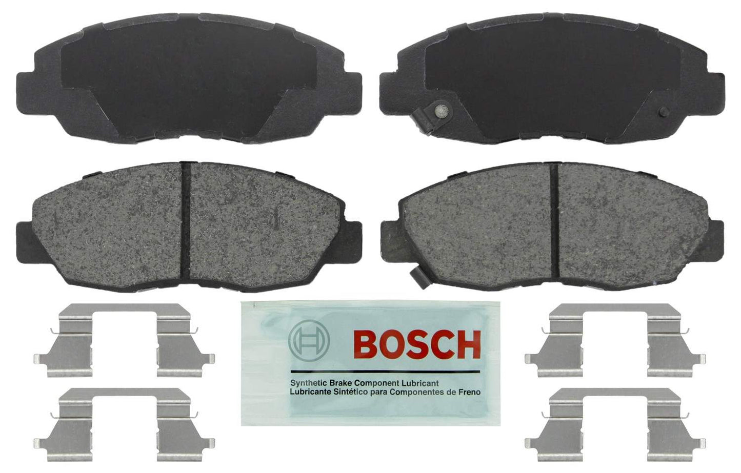 Front View of Front Disc Brake Pad Set BOSCH BE465AH