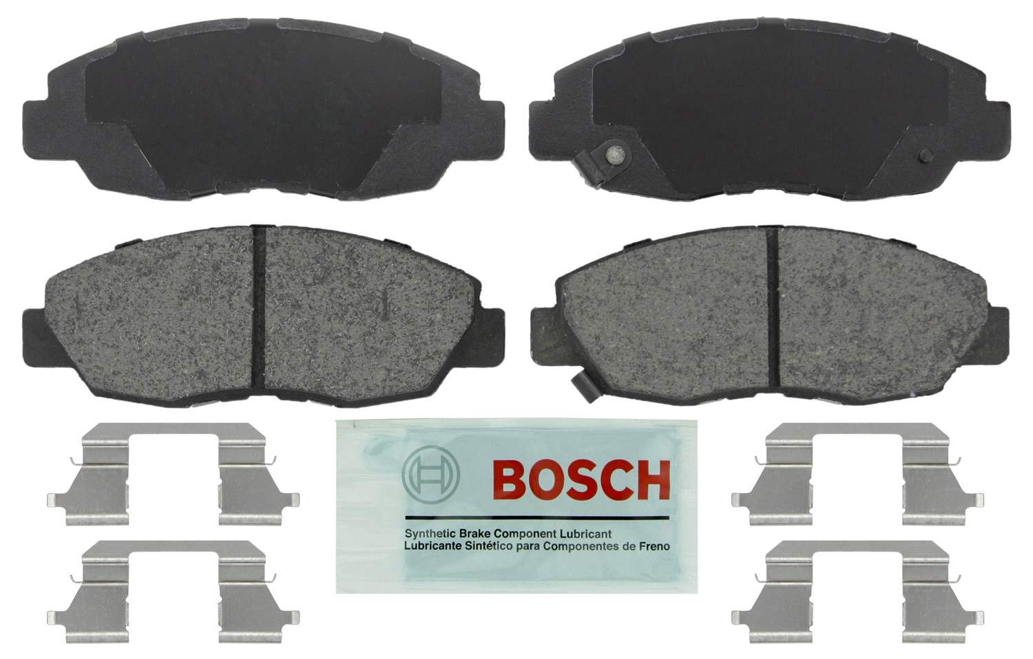 Front View of Front Disc Brake Pad Set BOSCH BE465AH