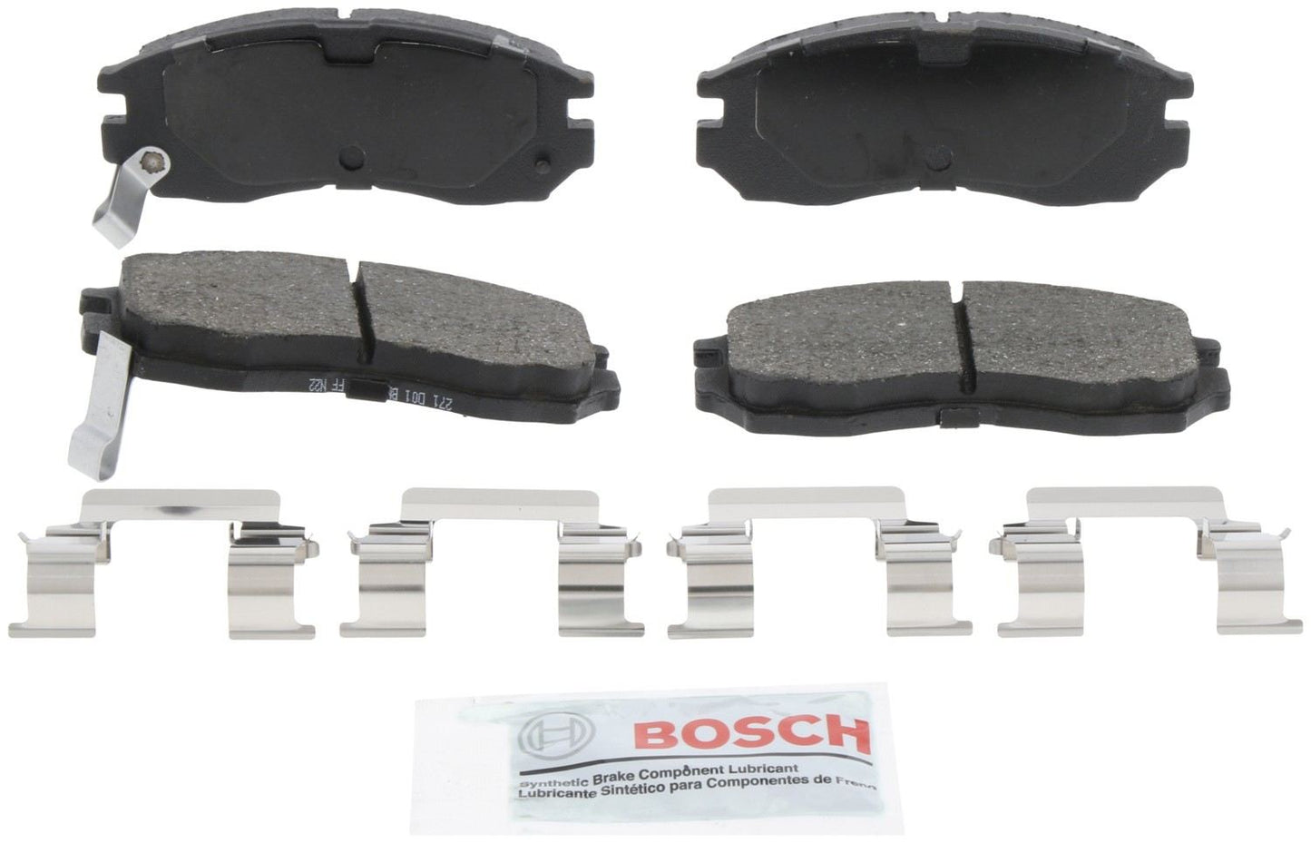 Front View of Front Disc Brake Pad Set BOSCH BE484H