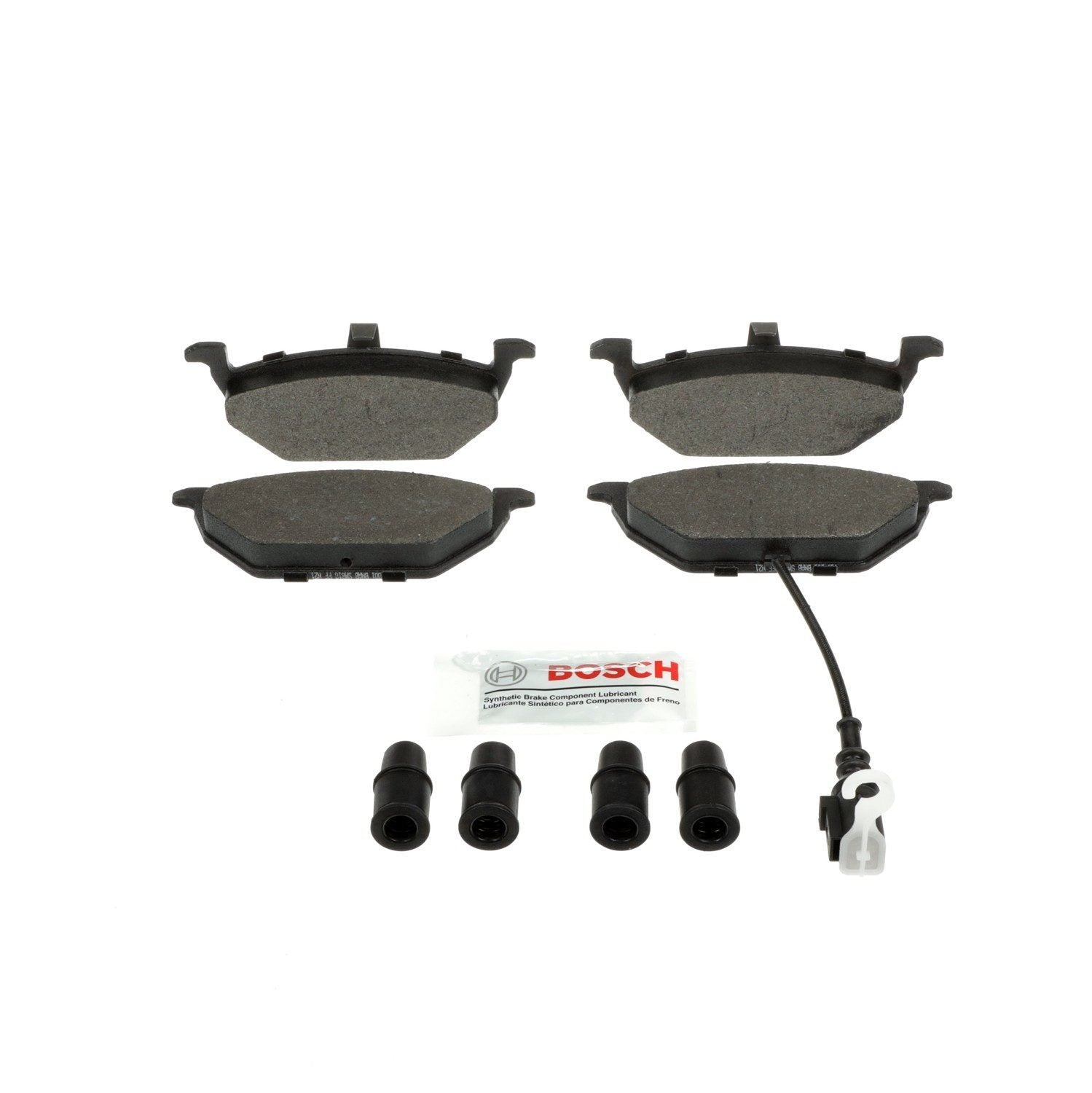 Front View of Front Disc Brake Pad Set BOSCH BE768AH