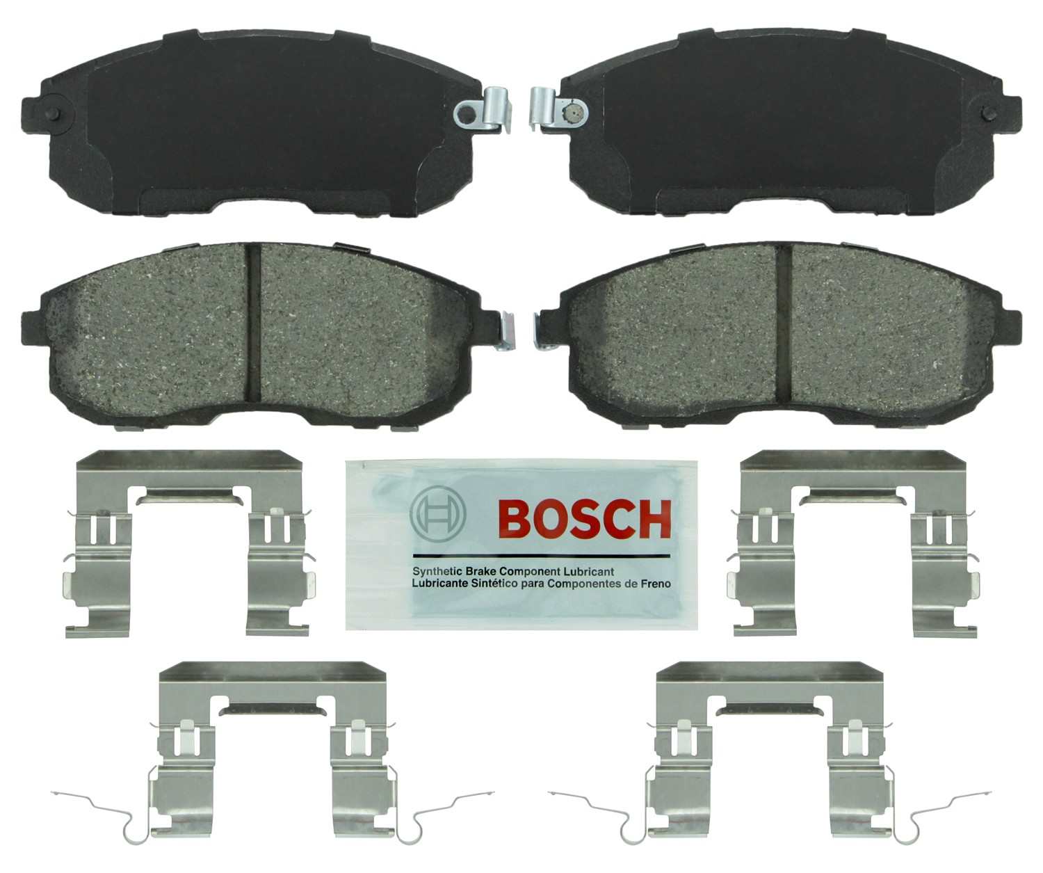 Front View of Front Disc Brake Pad Set BOSCH BE815AH