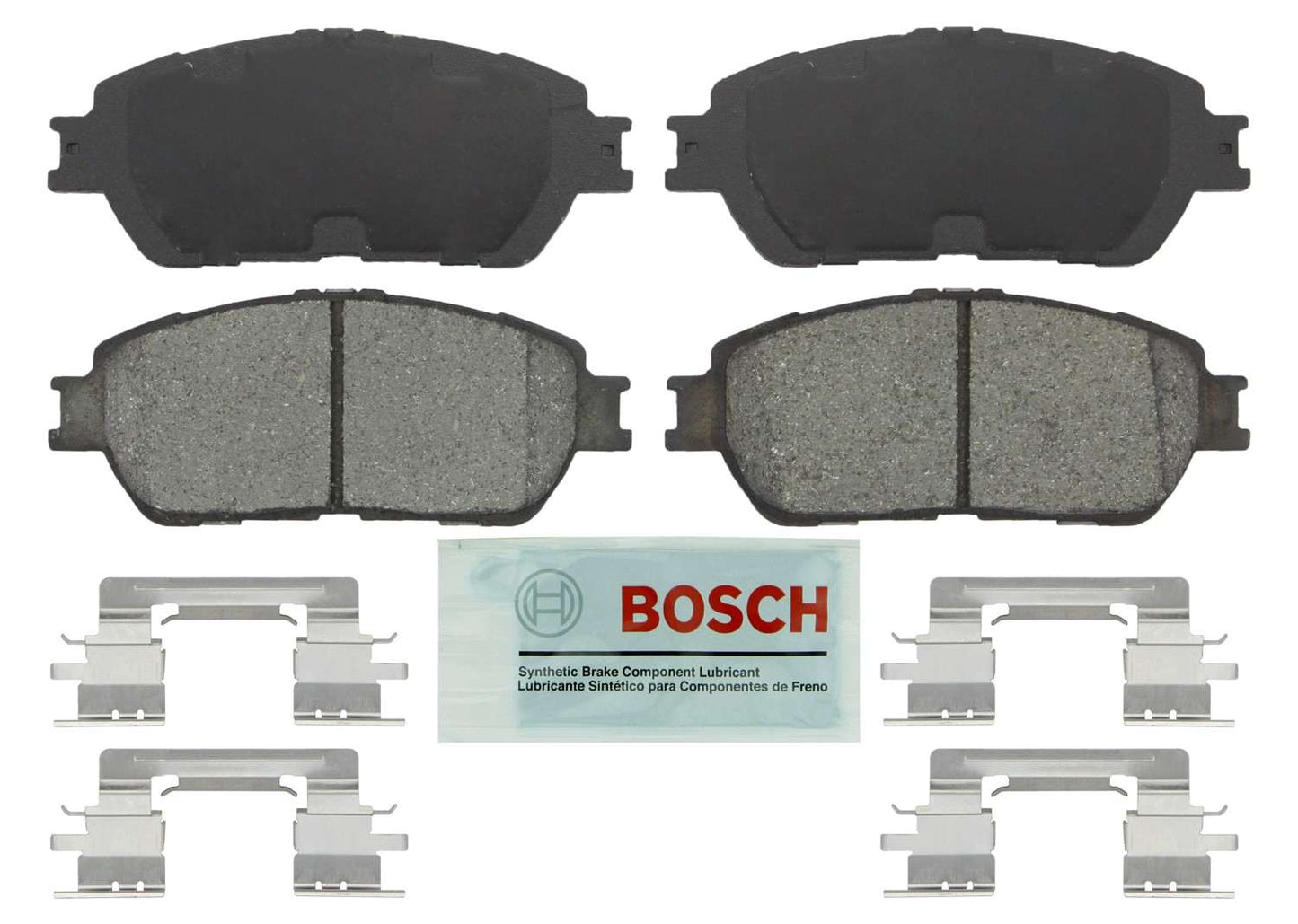 Front View of Front Disc Brake Pad Set BOSCH BE906H