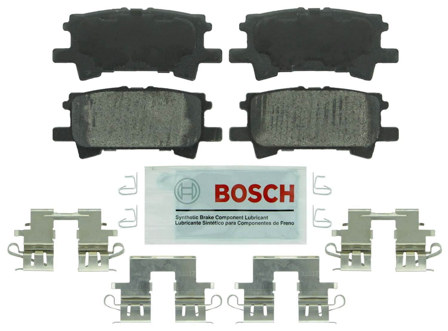 Front View of Rear Disc Brake Pad Set BOSCH BE996H