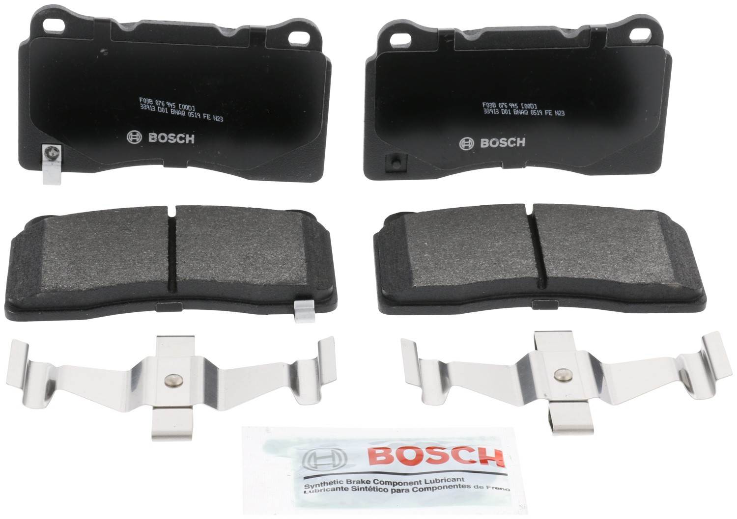 Front View of Front Disc Brake Pad Set BOSCH BP1001