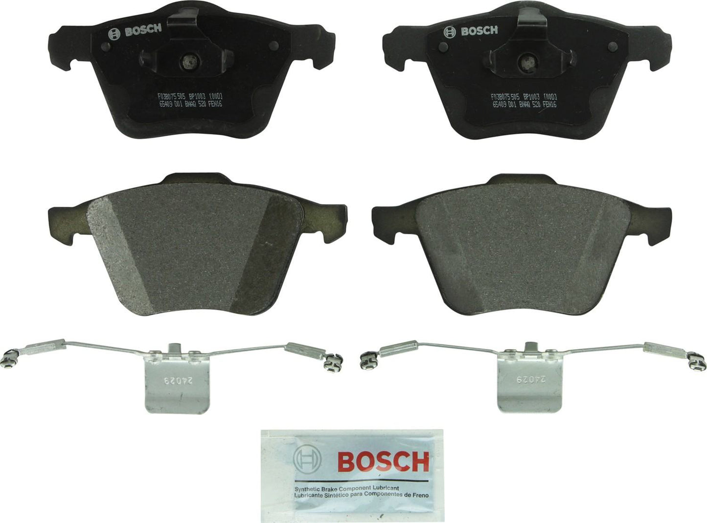 Top View of Front Disc Brake Pad Set BOSCH BP1003