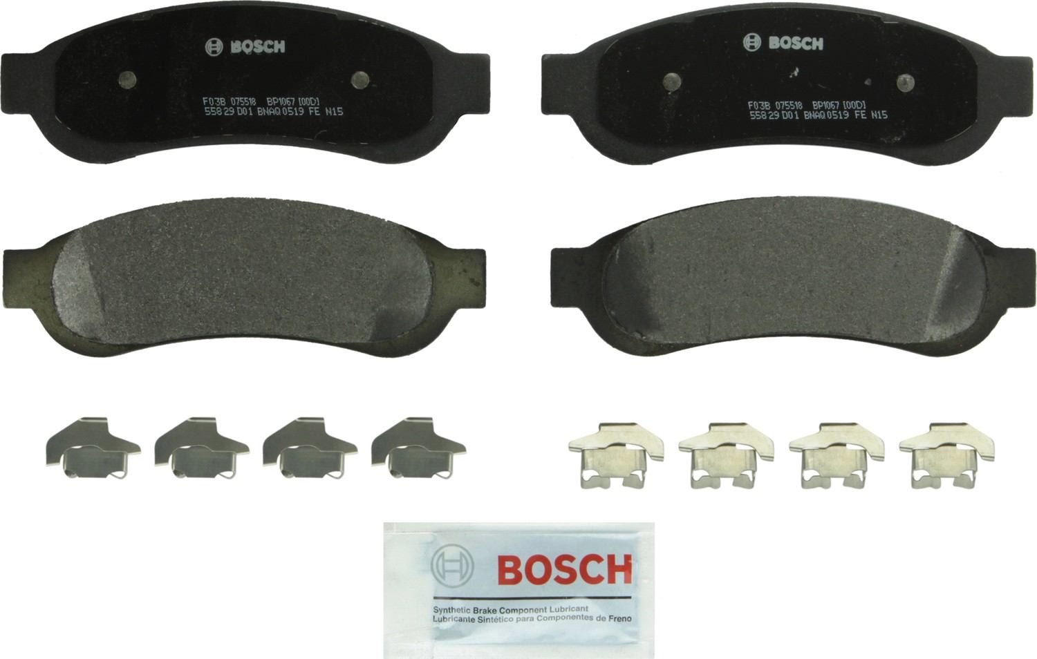 Top View of Rear Disc Brake Pad Set BOSCH BP1067