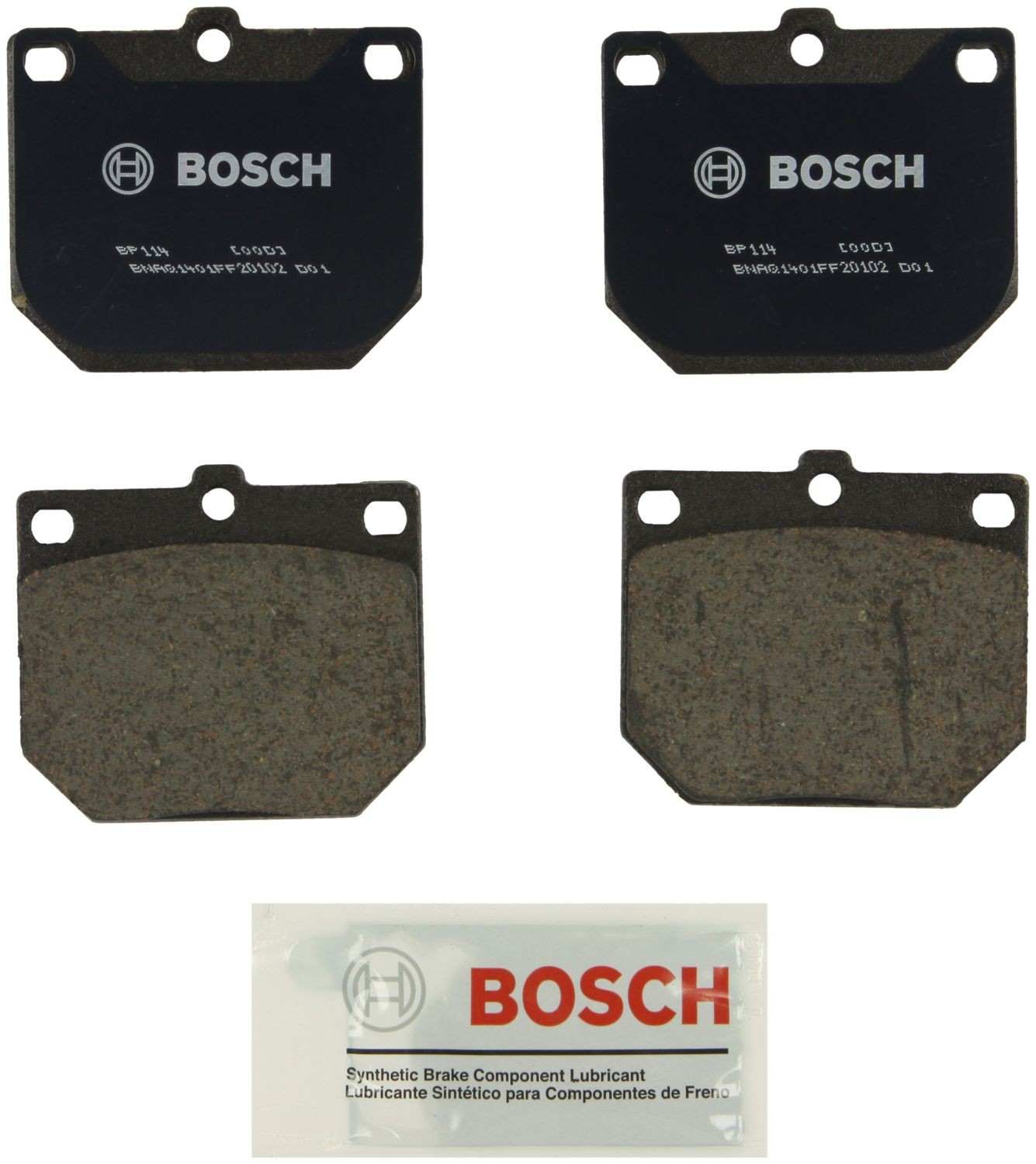 Front View of Front Disc Brake Pad Set BOSCH BP114