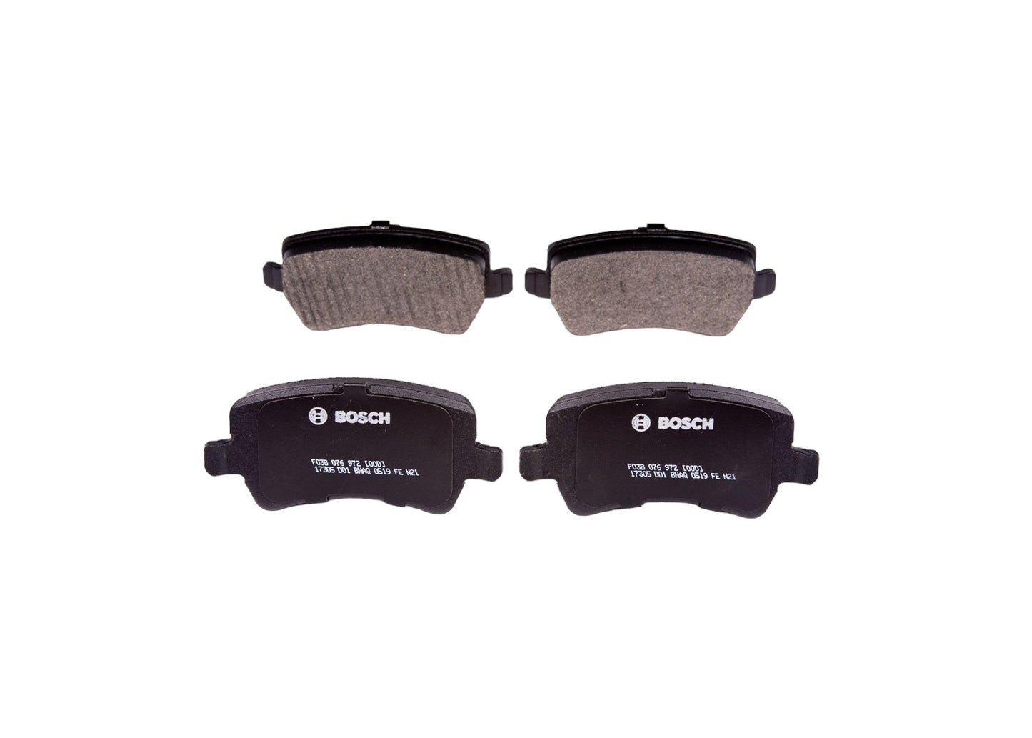 Front View of Rear Disc Brake Pad Set BOSCH BP1307