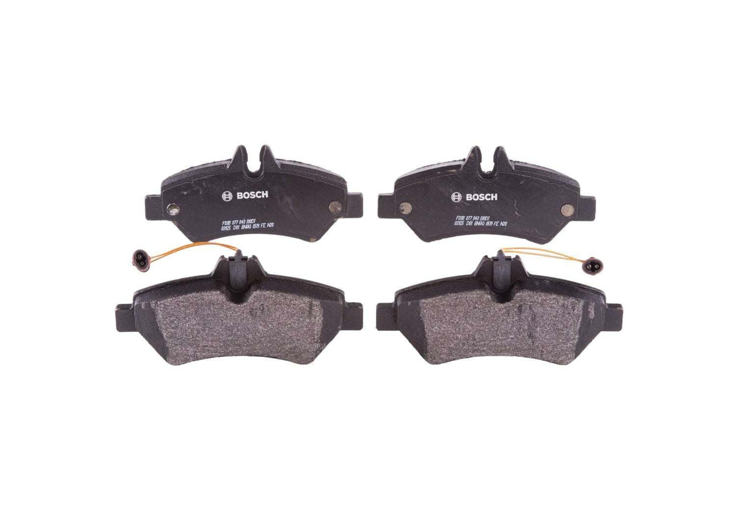 Front View of Rear Disc Brake Pad Set BOSCH BP1317