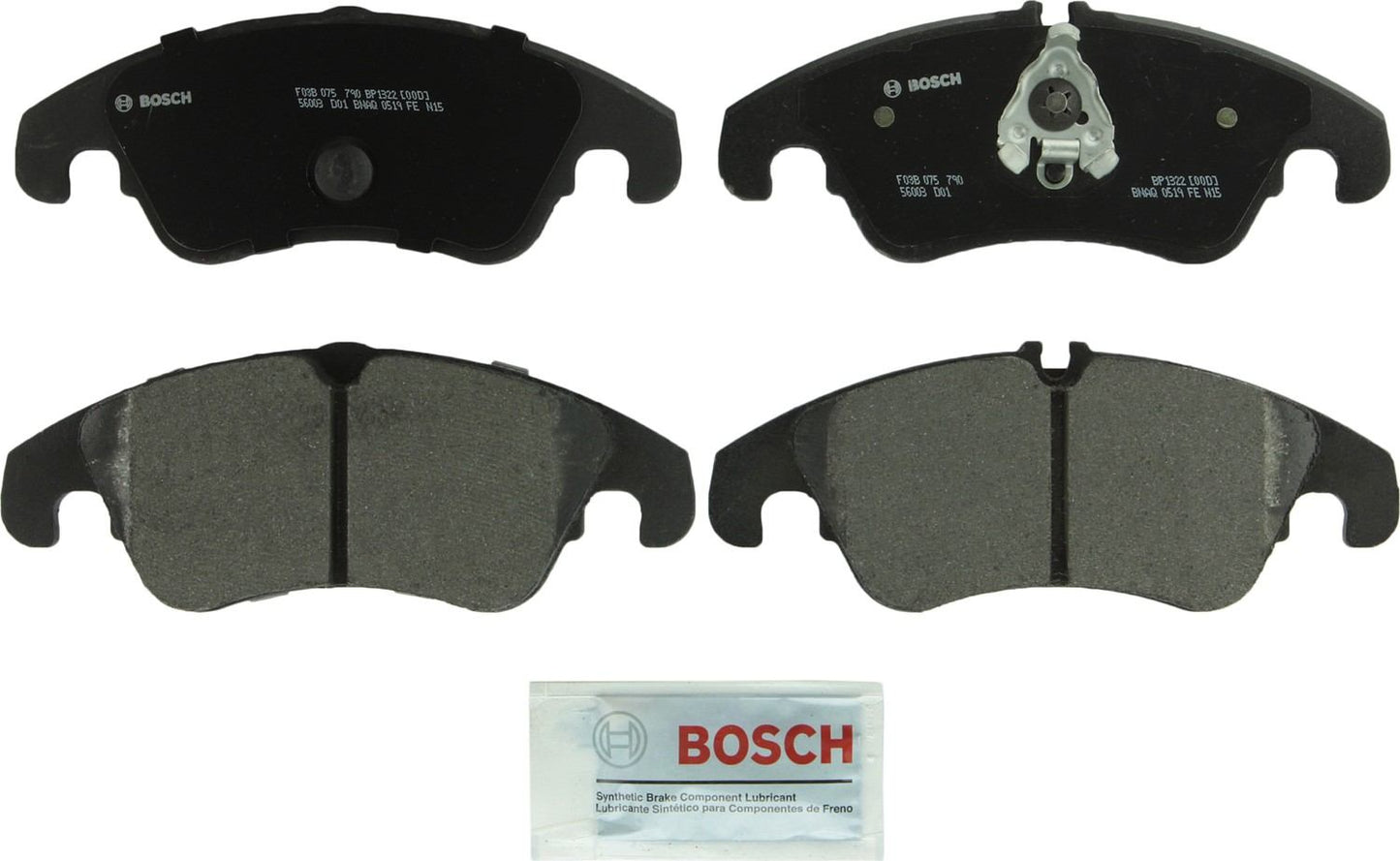 Front View of Front Disc Brake Pad Set BOSCH BP1322