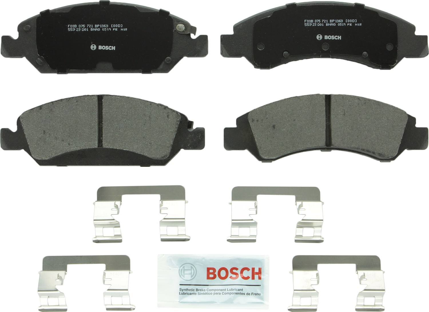 Top View of Front Disc Brake Pad Set BOSCH BP1363