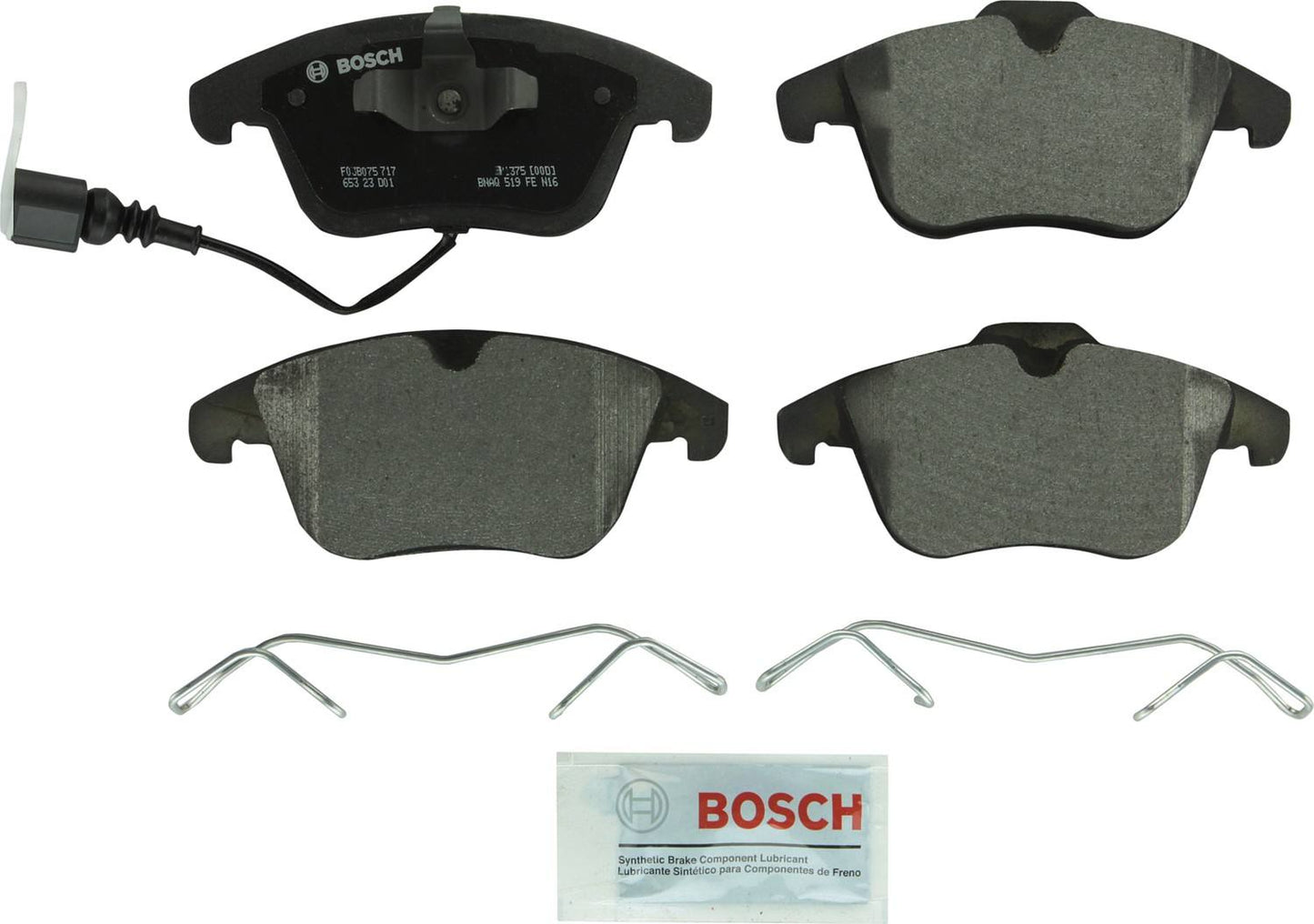 Front View of Front Disc Brake Pad Set BOSCH BP1375