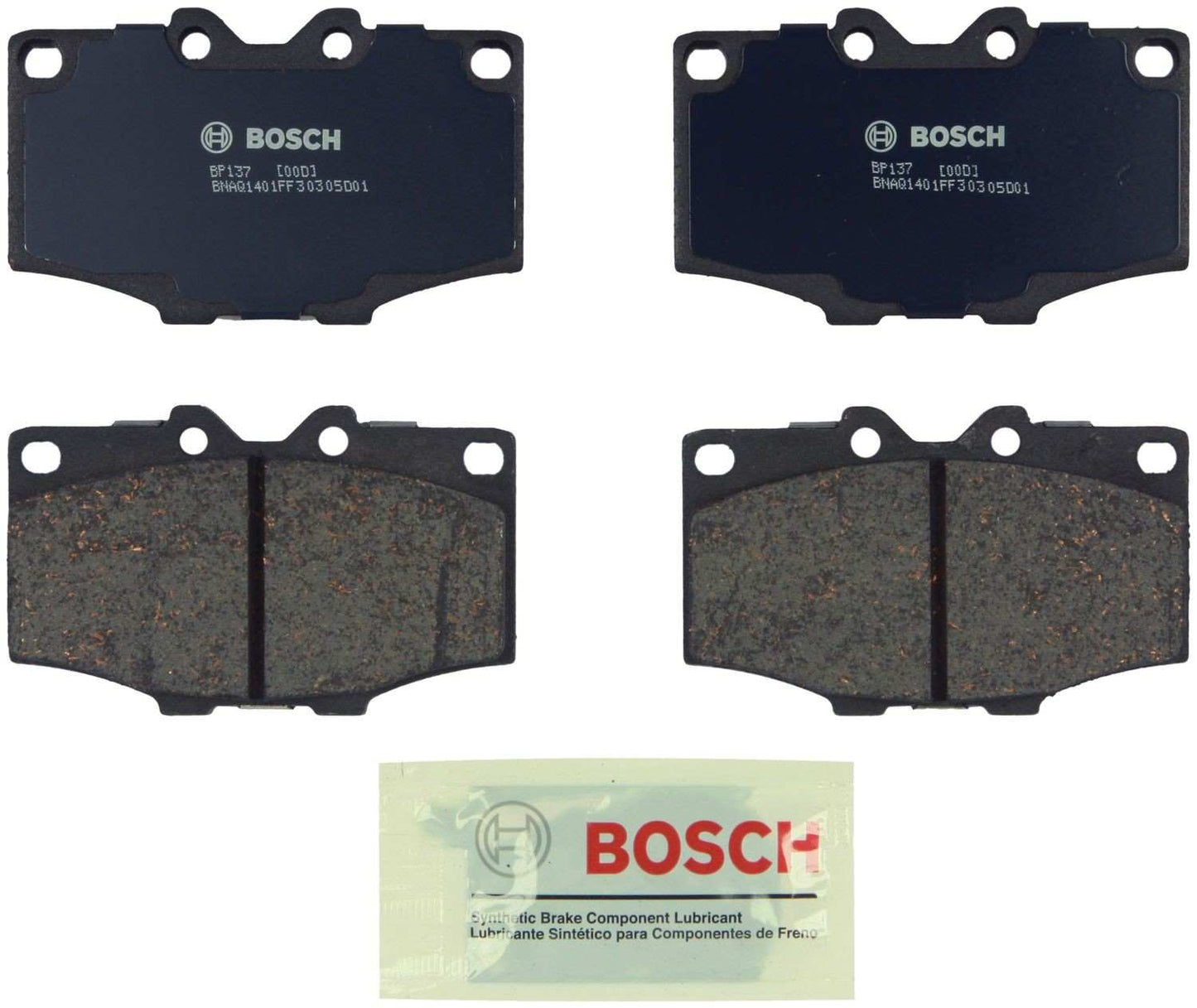 Front View of Front Disc Brake Pad Set BOSCH BP137