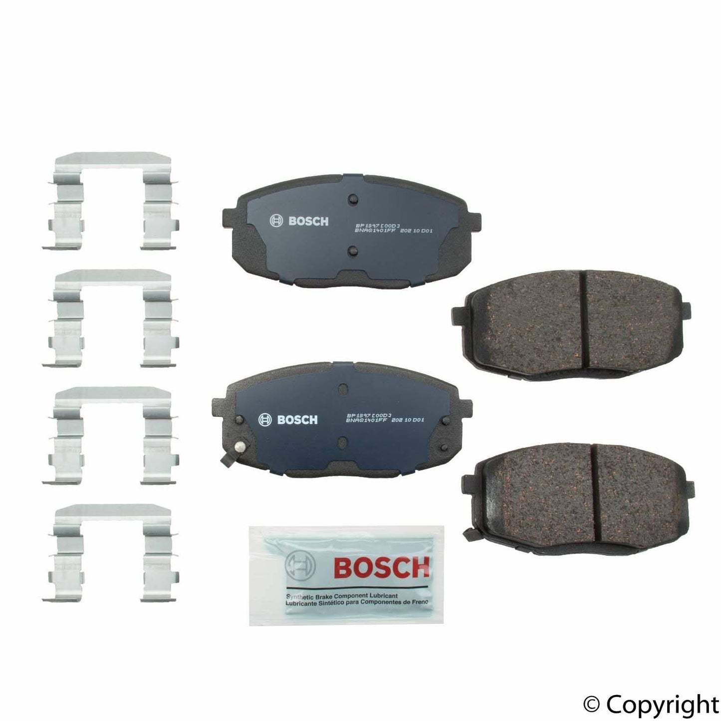 Top View of Front Disc Brake Pad Set BOSCH BP1397