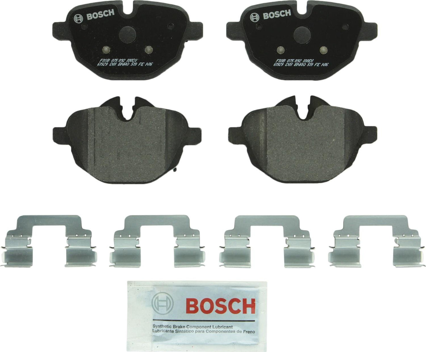 Front View of Rear Disc Brake Pad Set BOSCH BP1473