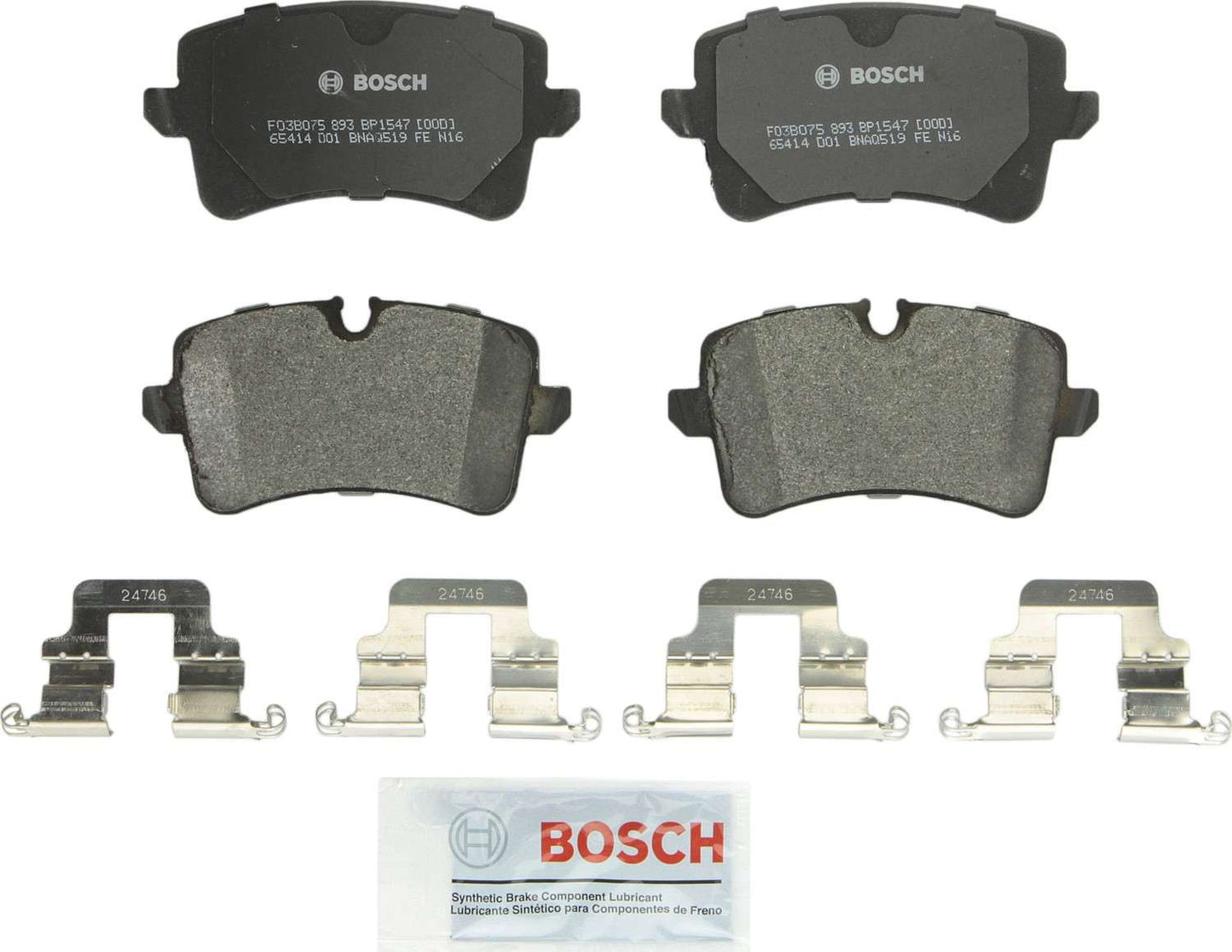 Top View of Rear Disc Brake Pad Set BOSCH BP1547