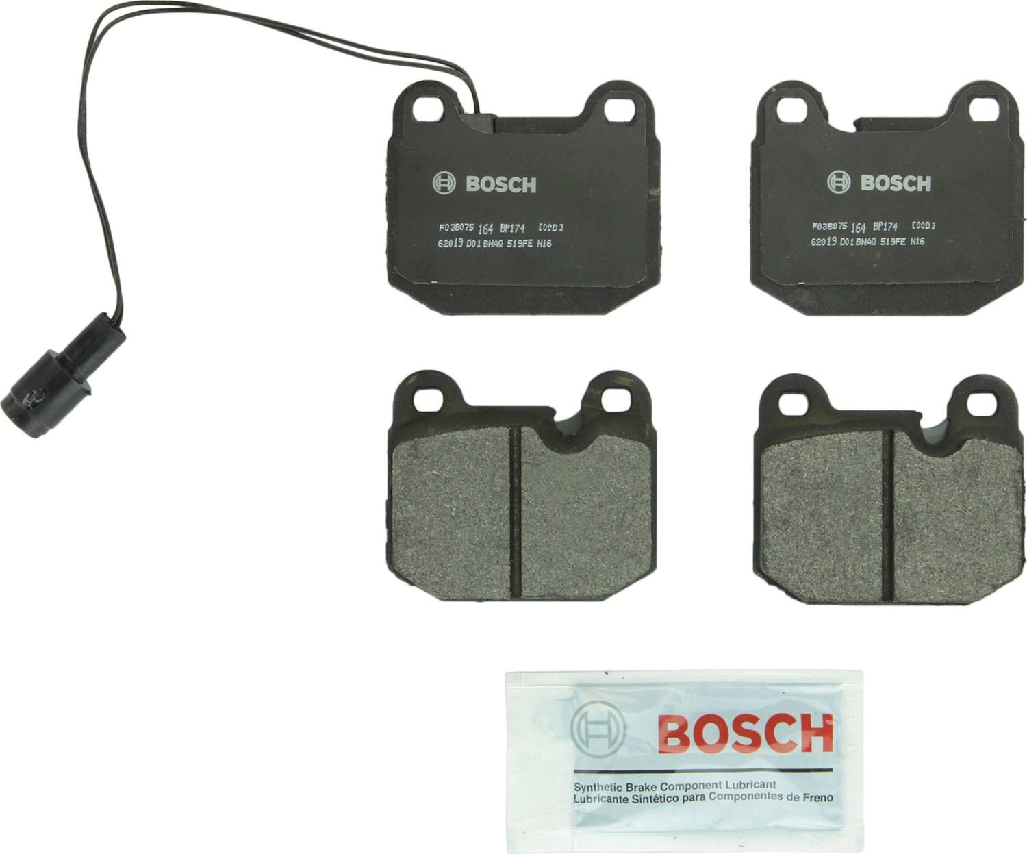 Front View of Front Disc Brake Pad Set BOSCH BP174