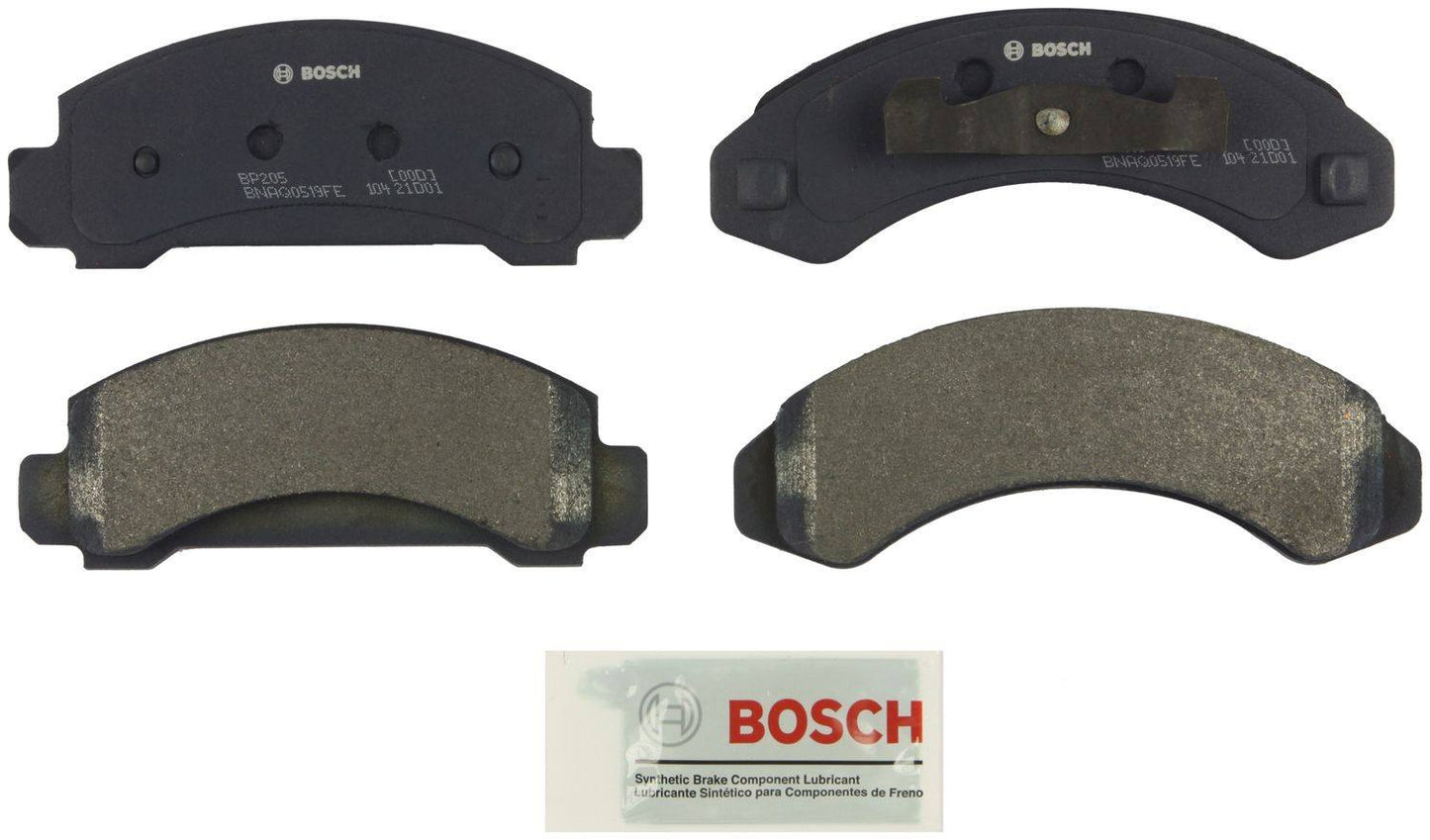 Front View of Front Disc Brake Pad Set BOSCH BP205